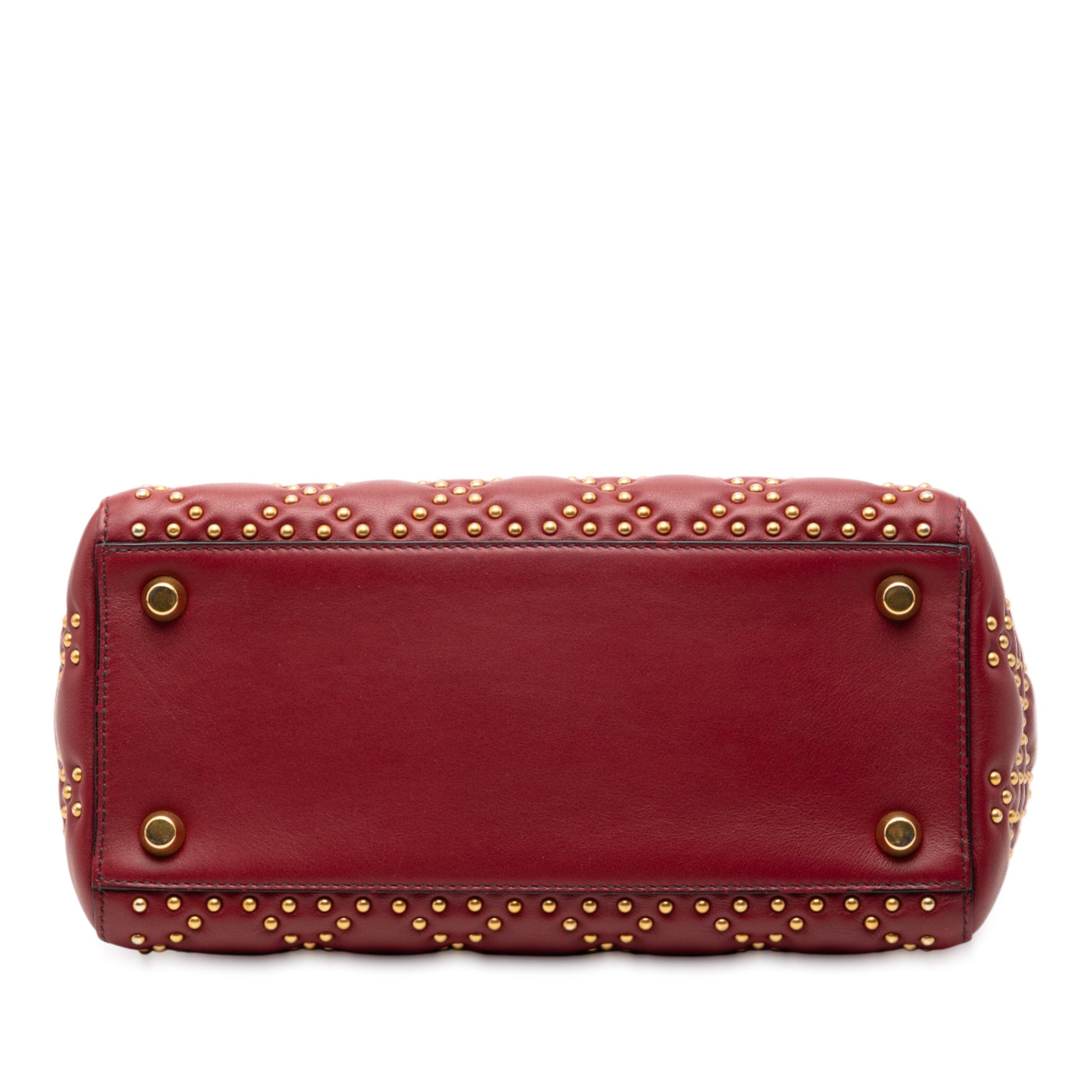 Dior Medium Lambskin Cannage Studded Supple Lady Dior