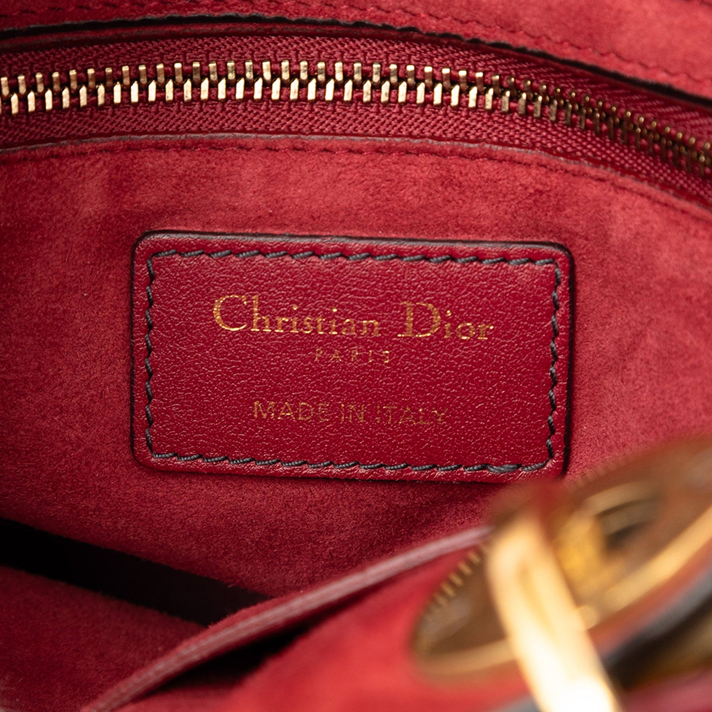 Dior Medium Lambskin Cannage Studded Supple Lady Dior