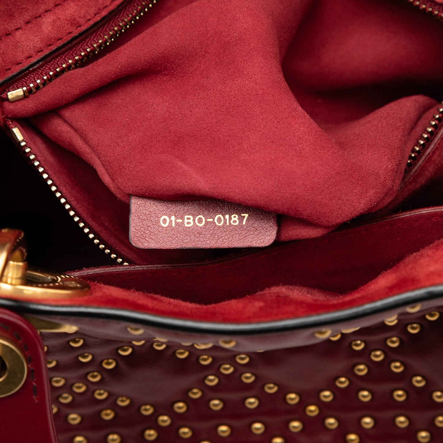 Dior Medium Lambskin Cannage Studded Supple Lady Dior