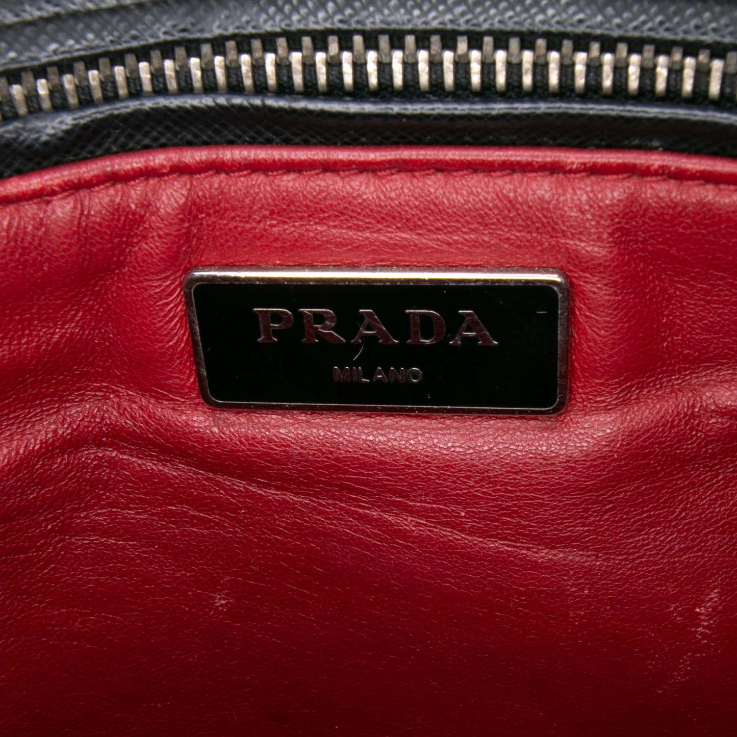Prada Small Bicolor Saffiano Lux Galleria Double Zip Satchel