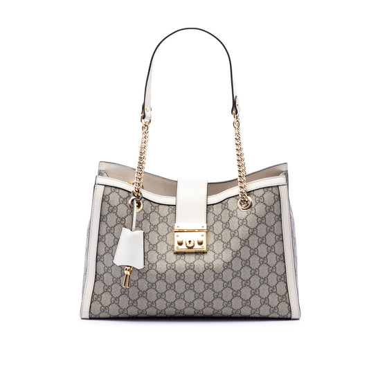 Gucci Medium GG Supreme Padlock Tote