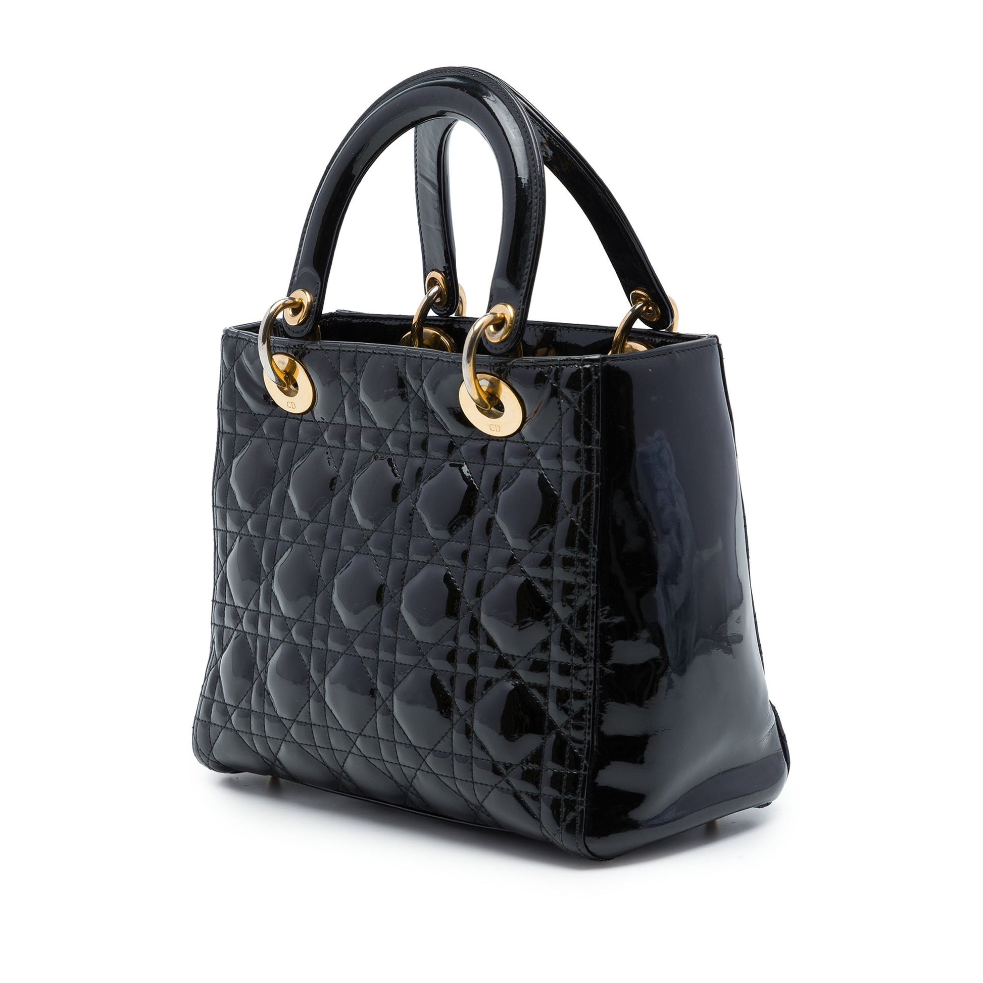 Dior Medium Patent Cannage Lady Dior