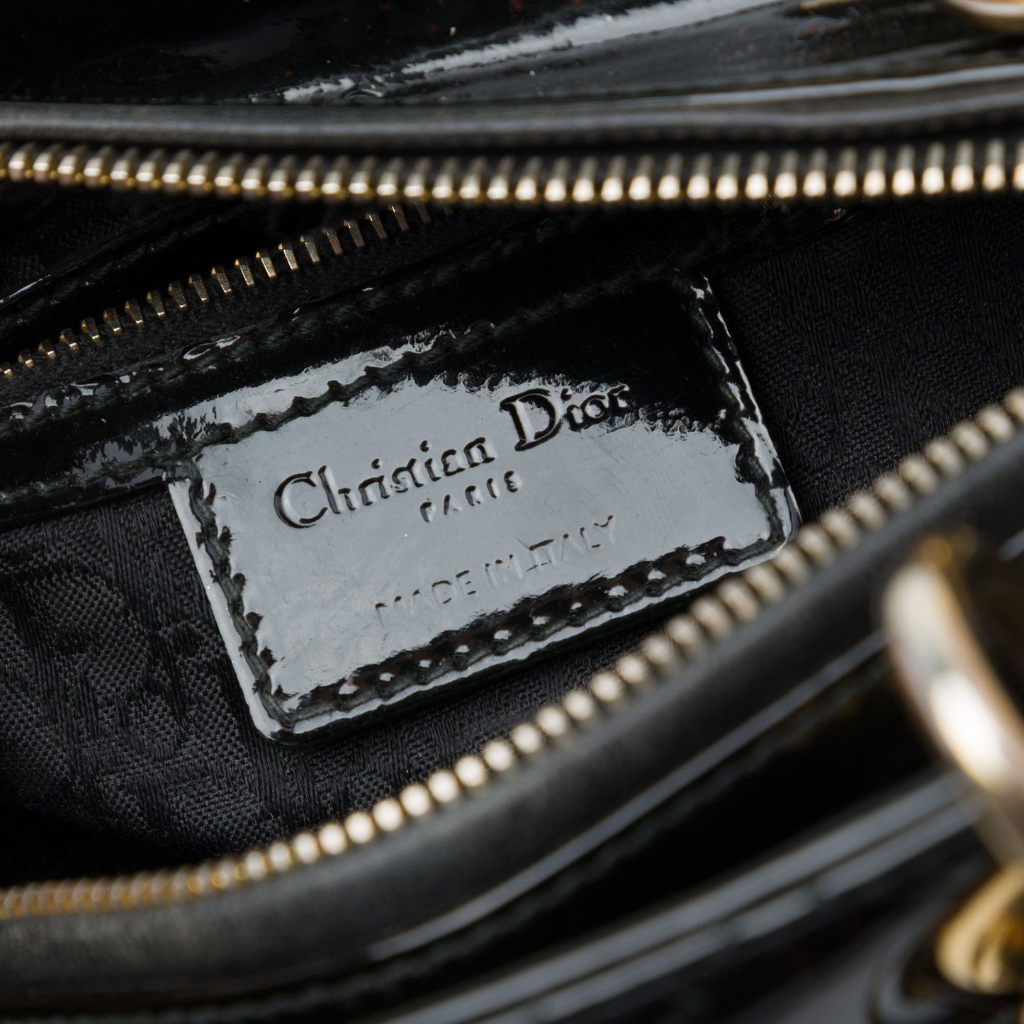 Dior Medium Patent Cannage Lady Dior