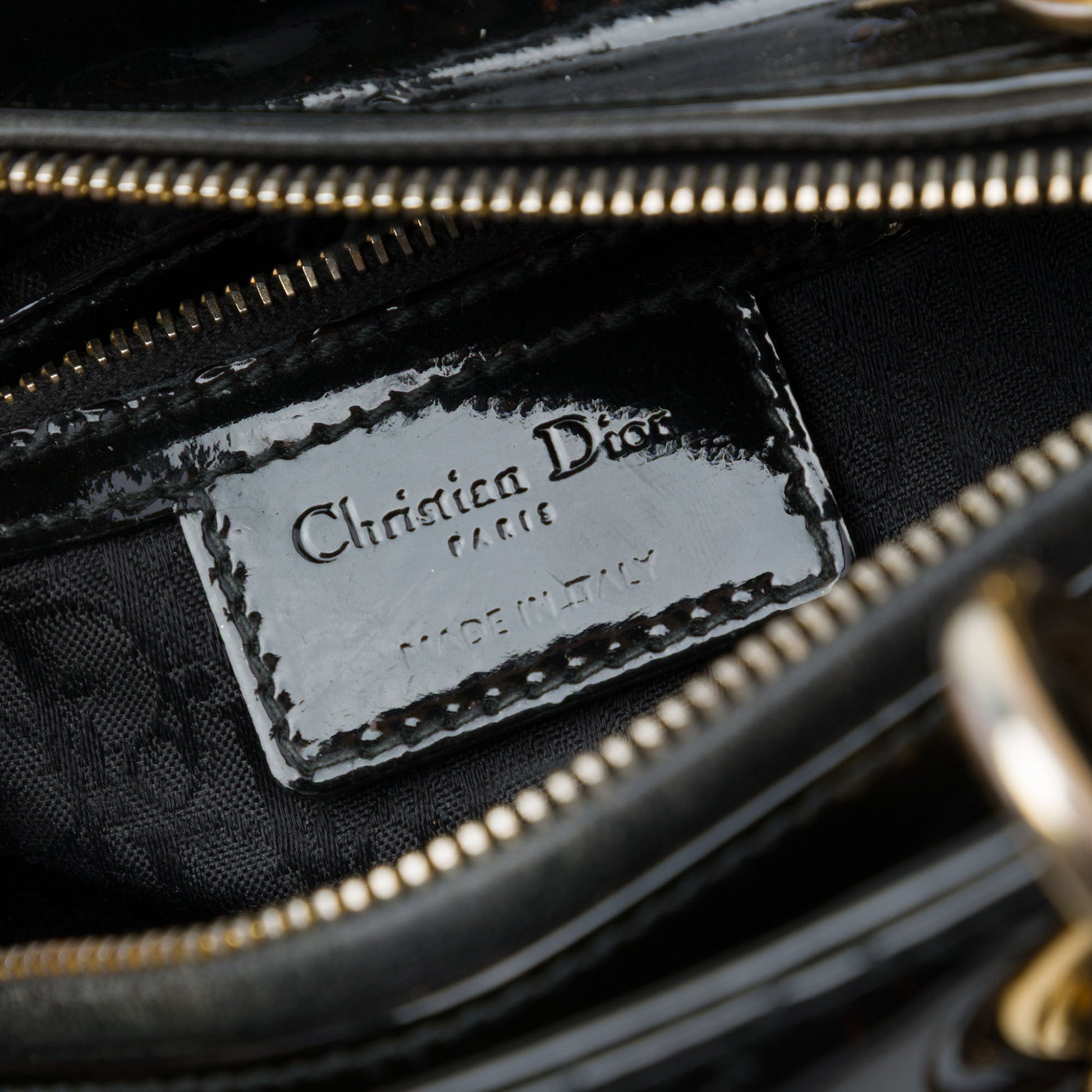 Dior Medium Patent Cannage Lady Dior