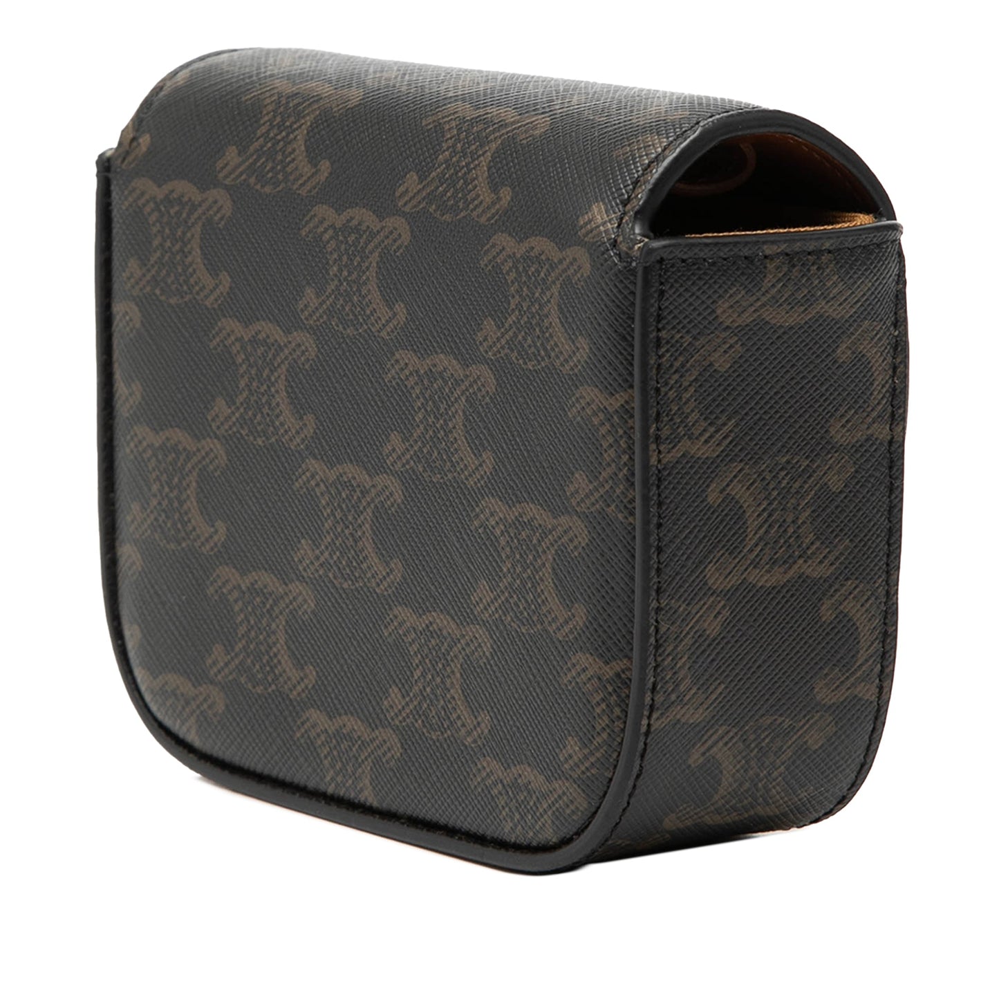 Celine Mini Triomphe Coated Canvas Claude Crossbody