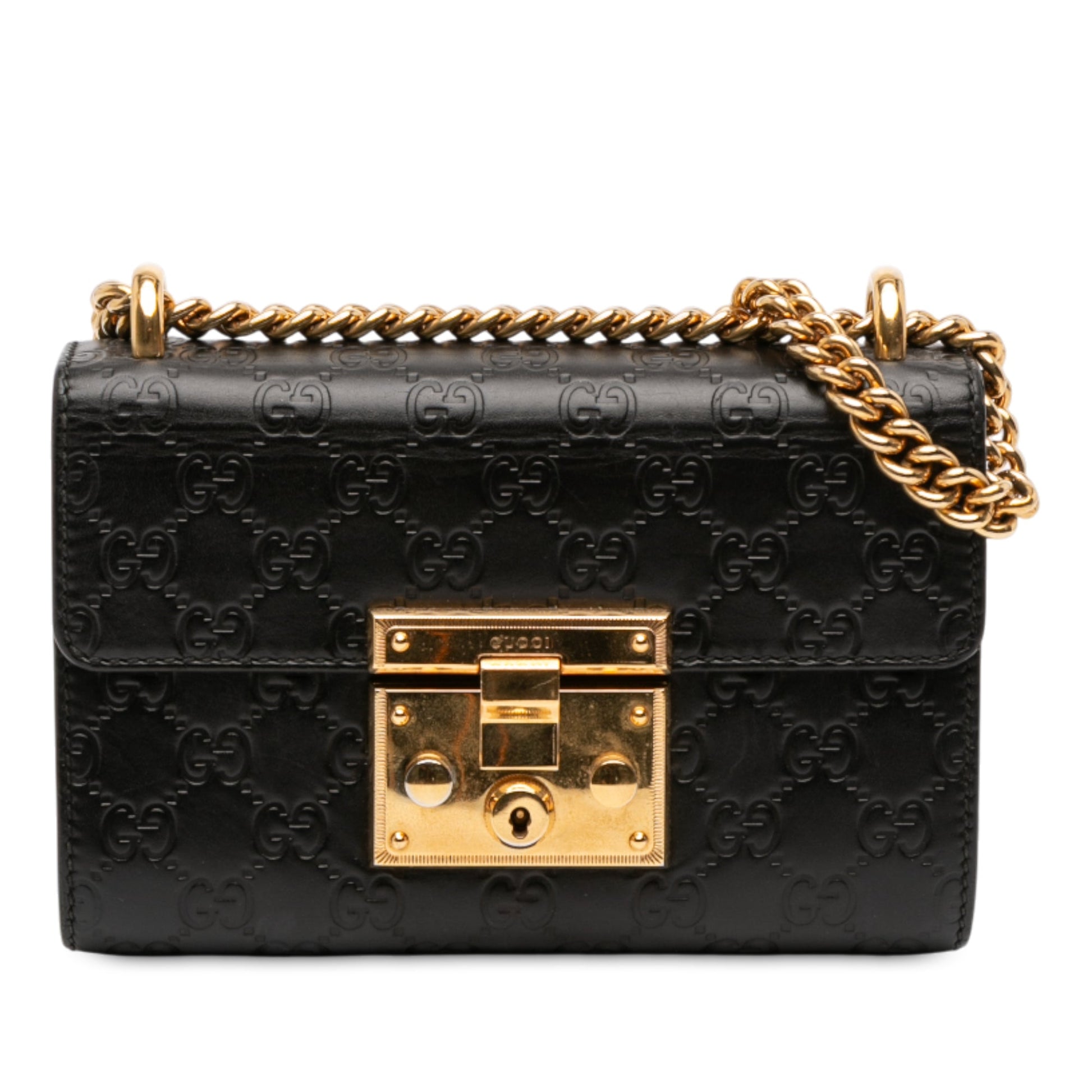 Gucci Small Guccissima Padlock Crossbody
