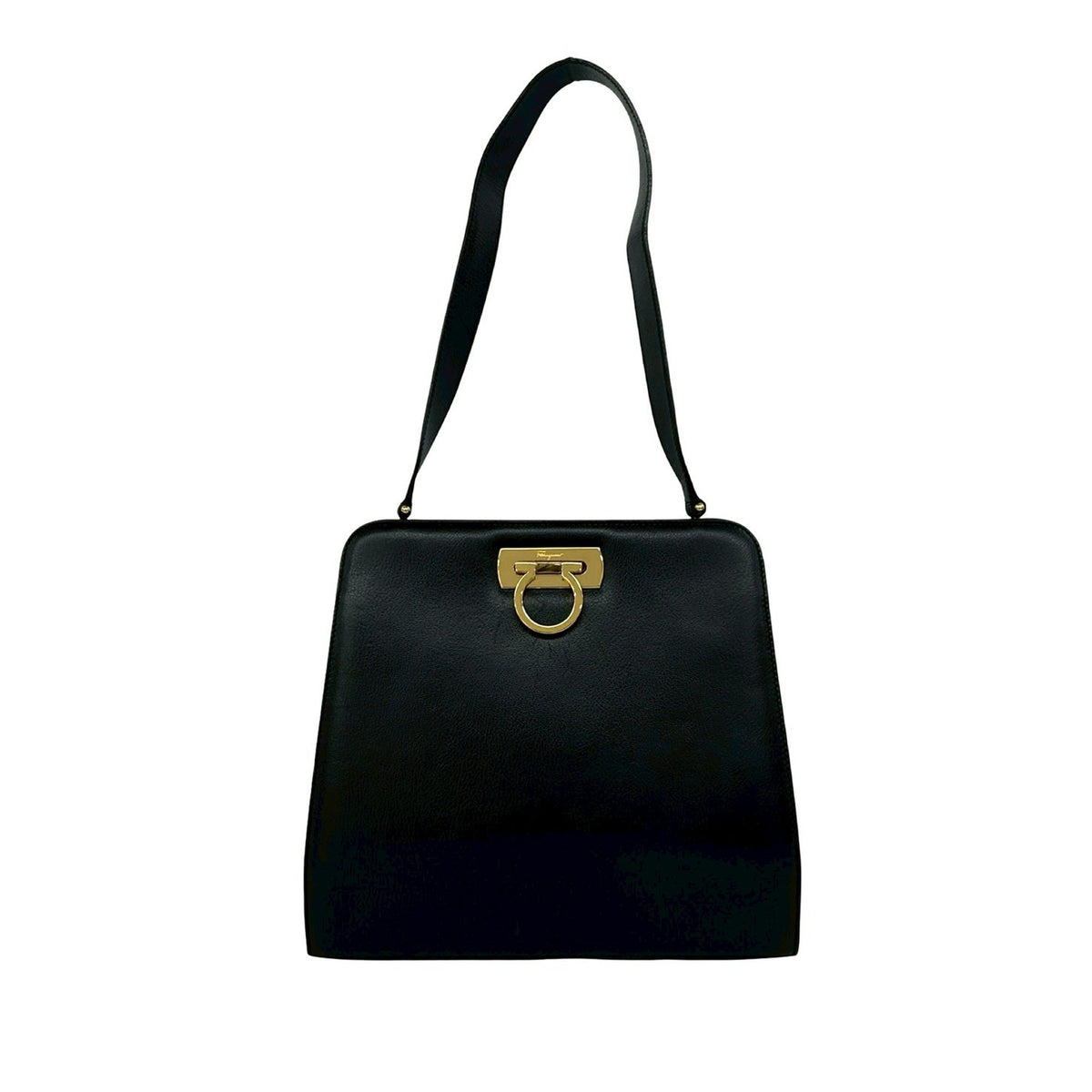 Ferragamo Leather Gancini Shoulder Bag
