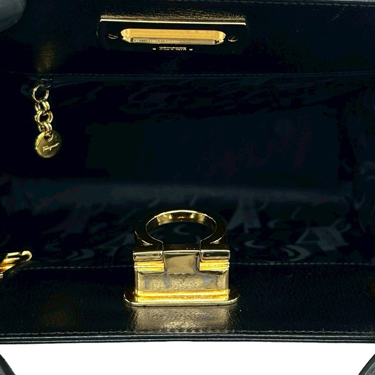 Ferragamo Leather Gancini Shoulder Bag