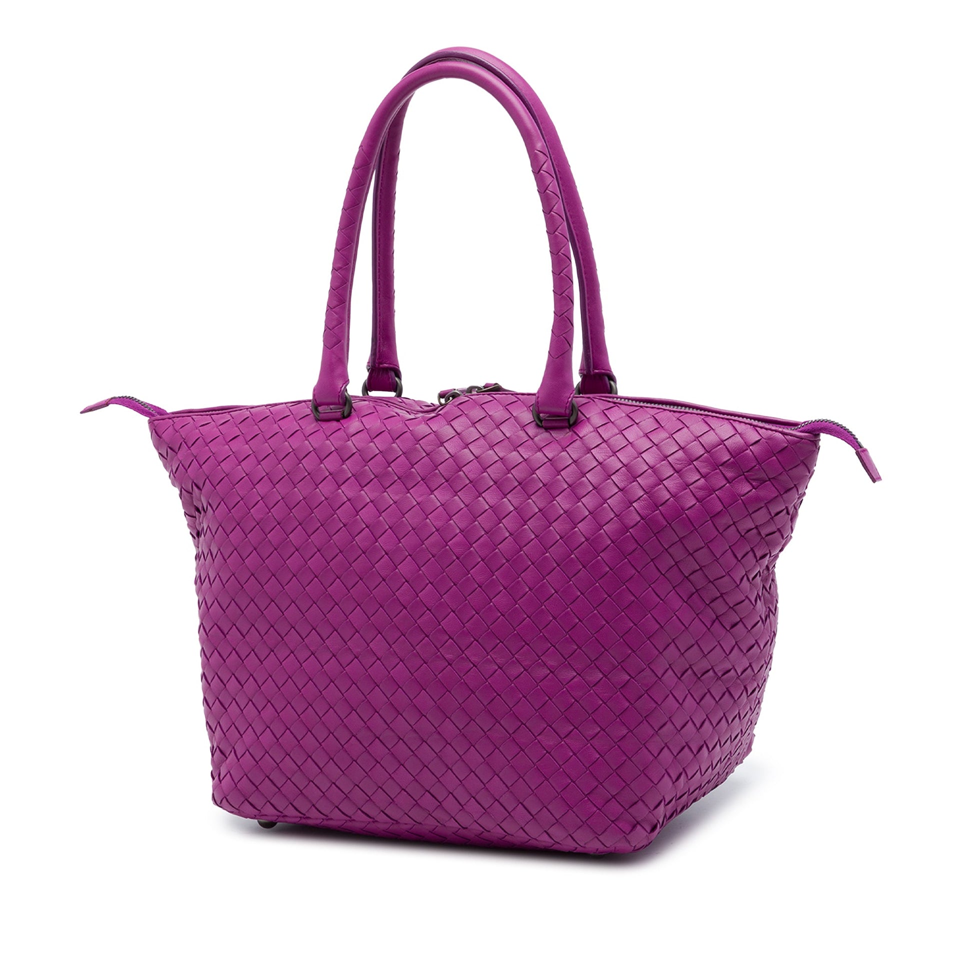 Bottega Veneta Nappa Intrecciato Zip Tote