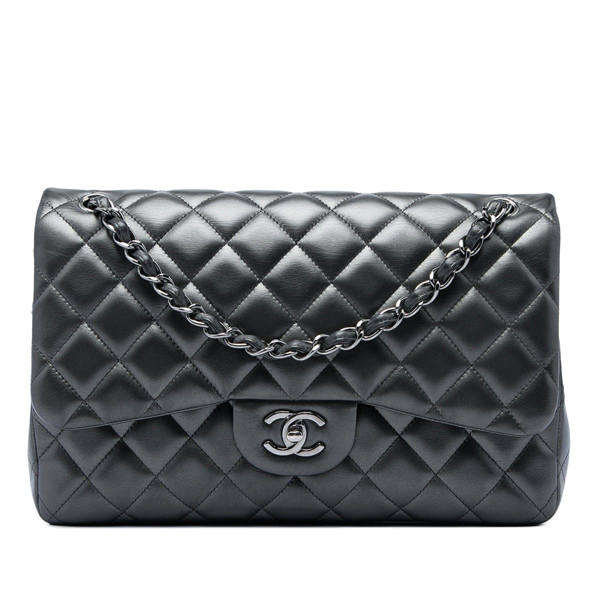 Chanel Jumbo Classic Metallic Lambskin Double Flap
