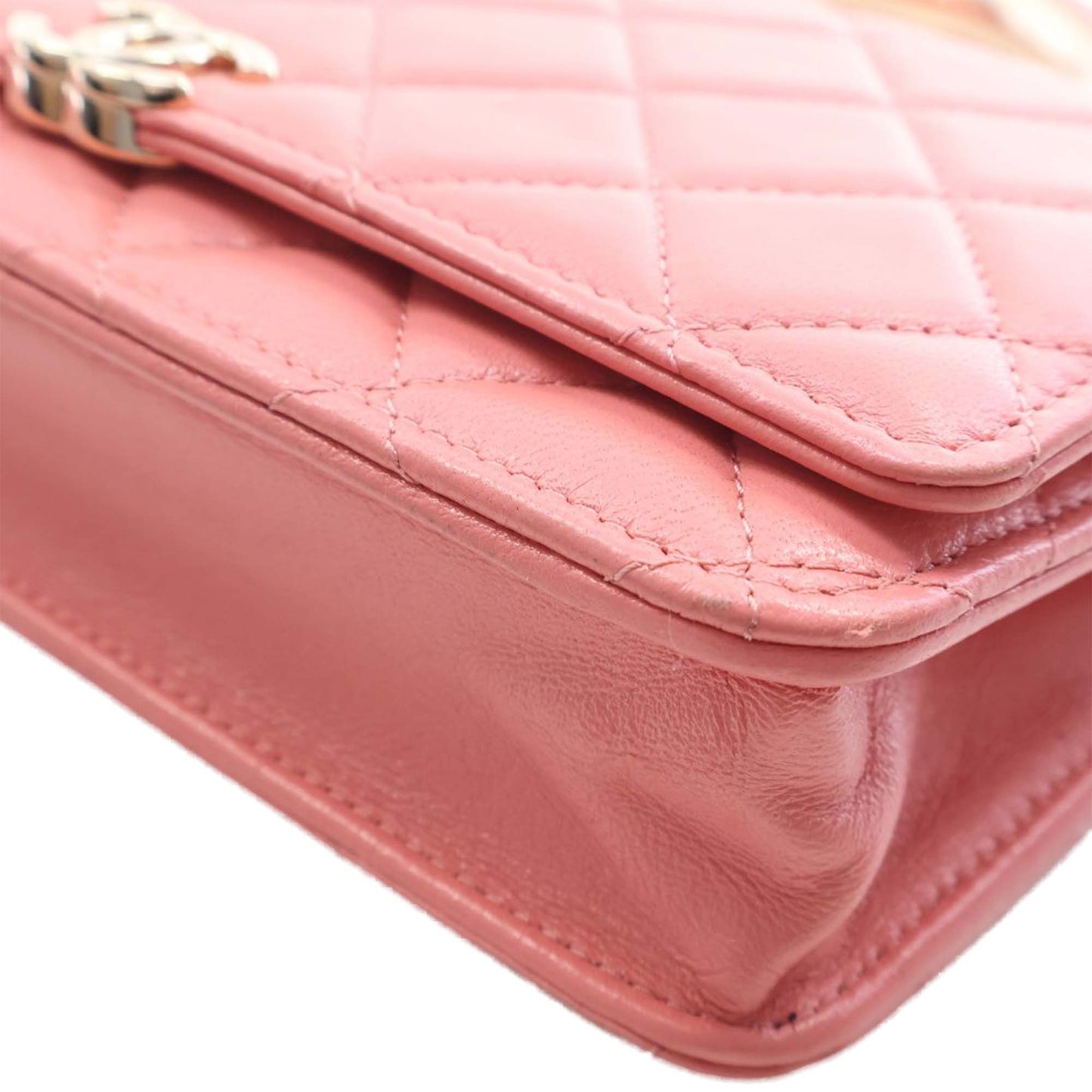 Chanel CC Quilted Lambskin Top Handle Flap