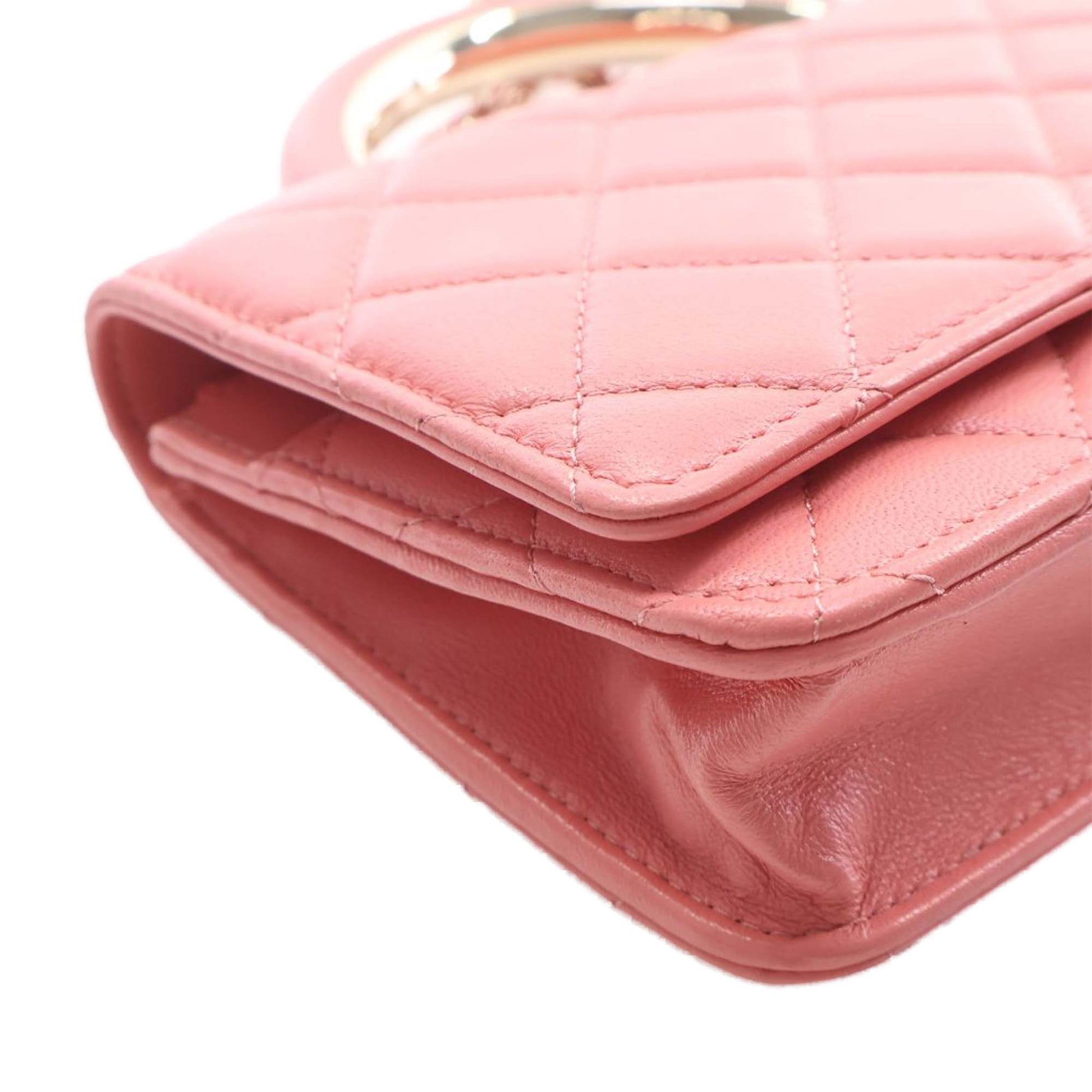 Chanel CC Quilted Lambskin Top Handle Flap