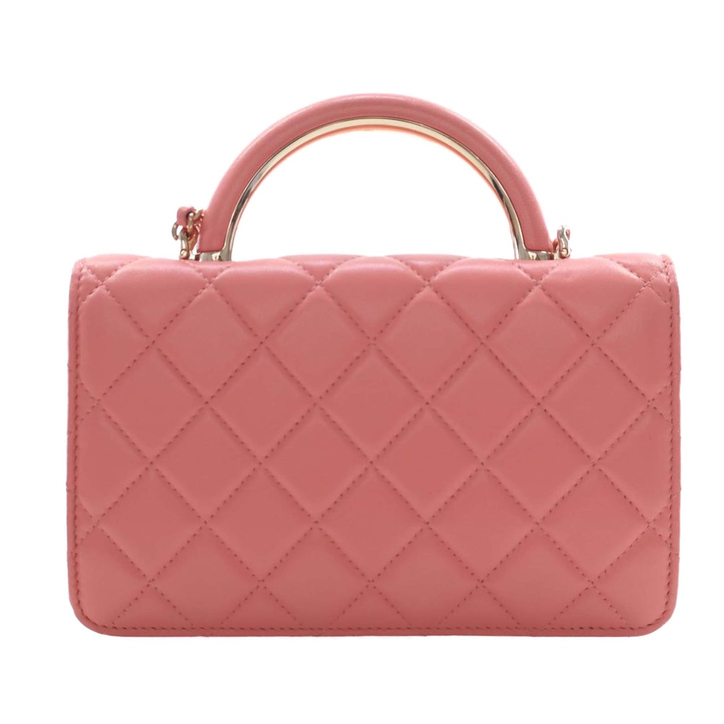 Chanel CC Quilted Lambskin Top Handle Flap