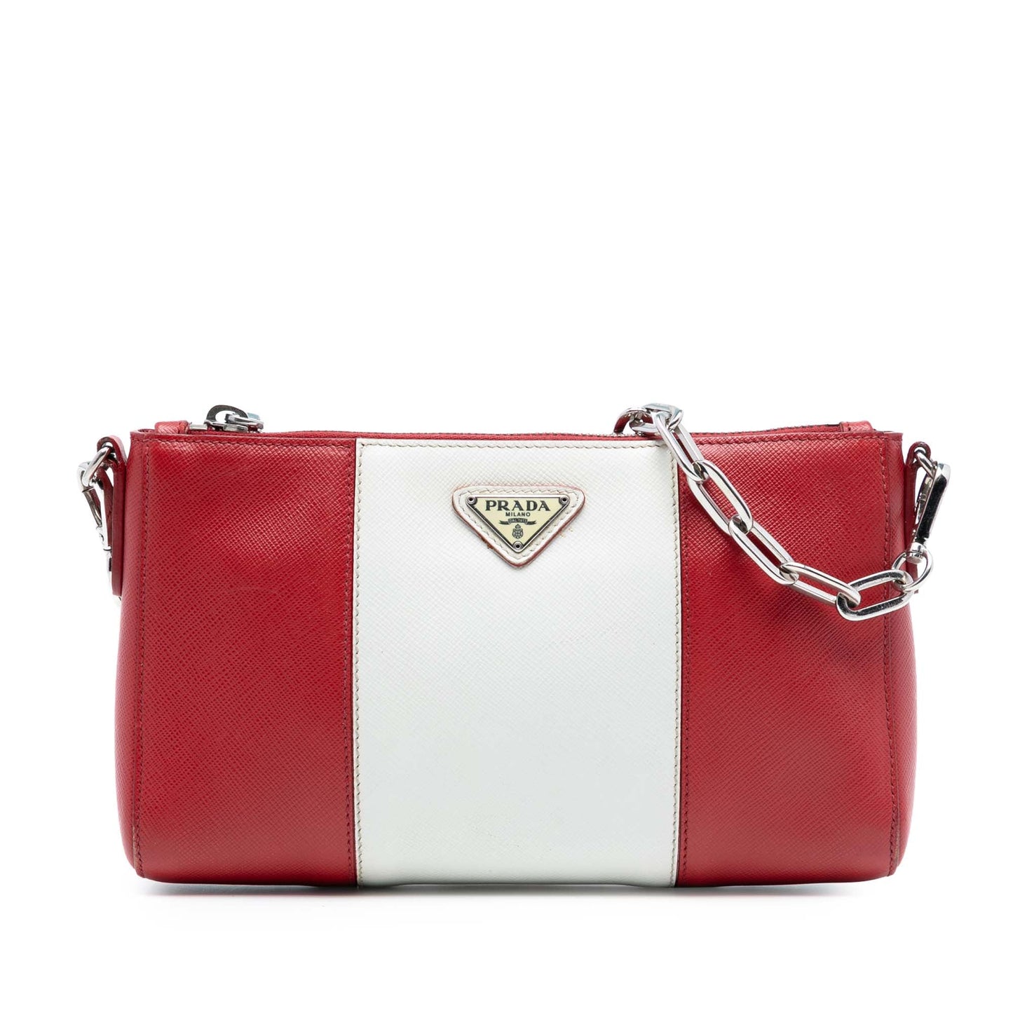 Prada Bicolor Saffiano Lux Crossbody