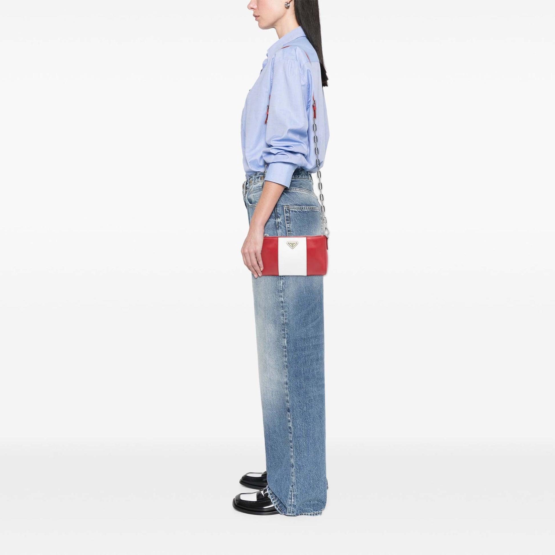 Prada Bicolor Saffiano Lux Crossbody
