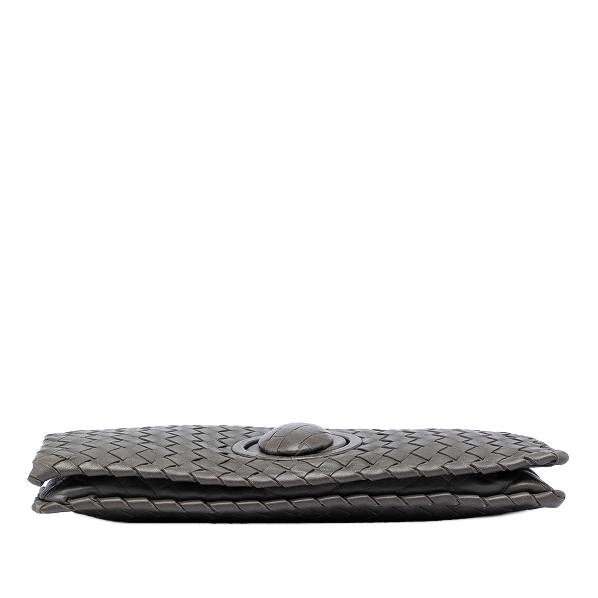 Bottega Veneta Nappa Intrecciato Turn Lock Clutch