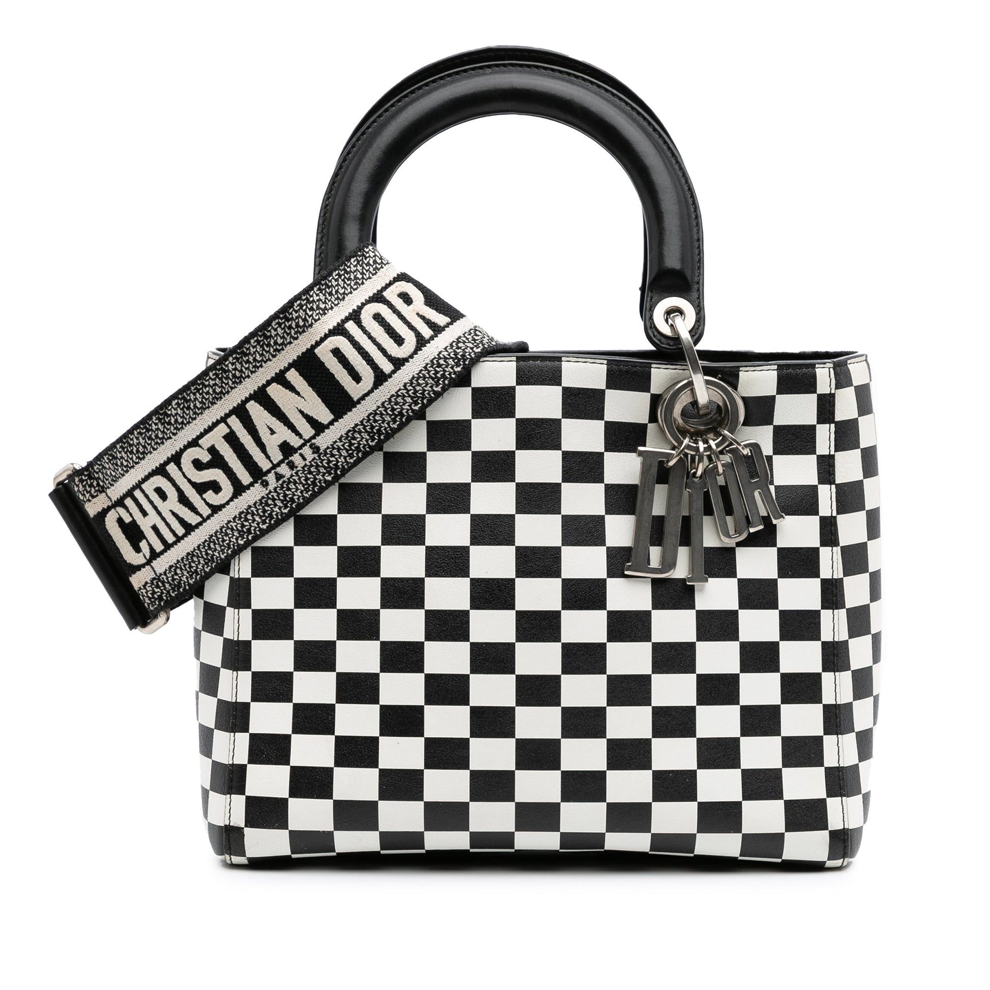 Dior Medium Calfskin Checkered Lady Dior