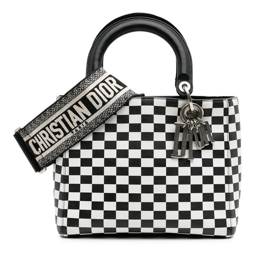 Dior Medium Calfskin Checkered Lady Dior