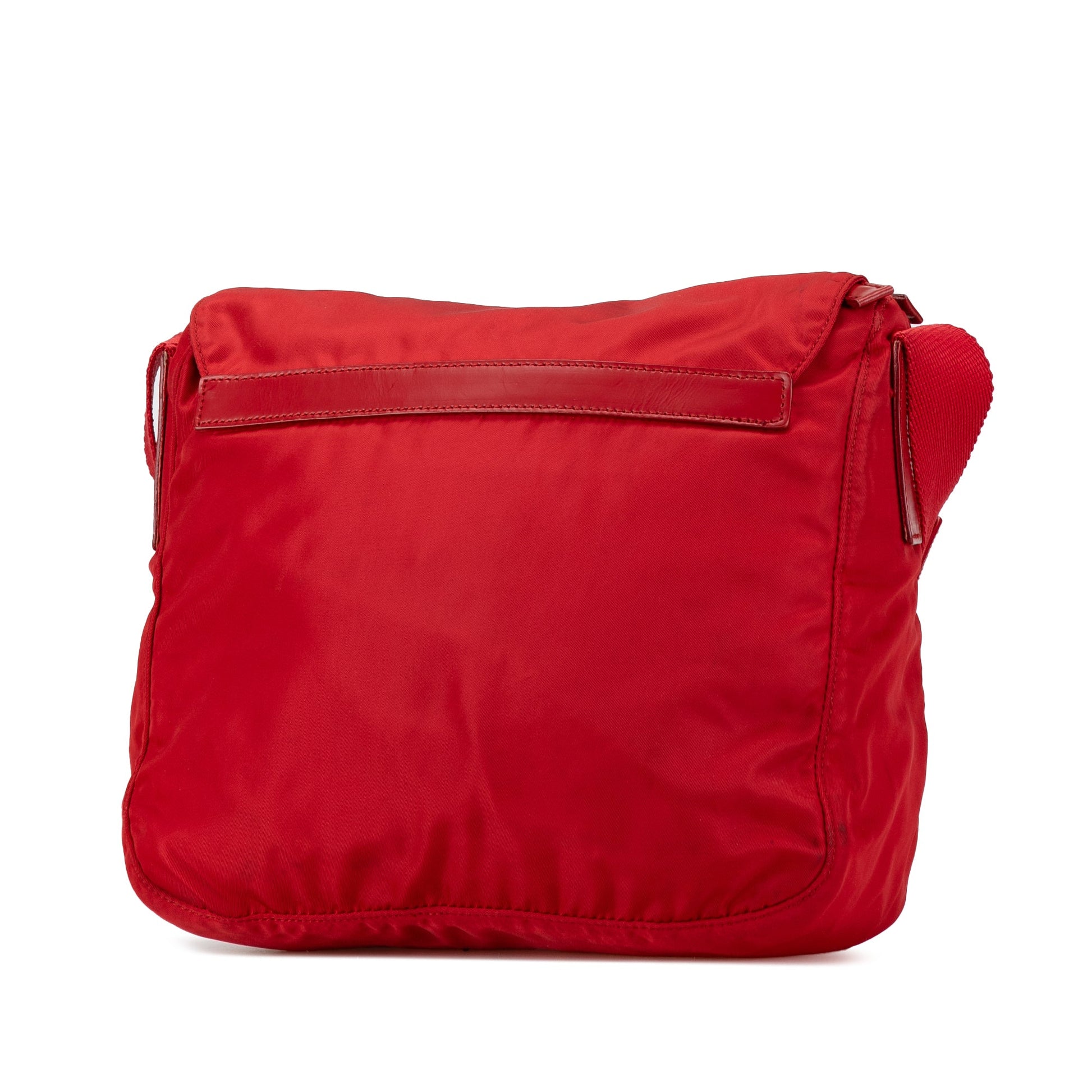 Prada Tessuto Zip Buckle Messenger Bag