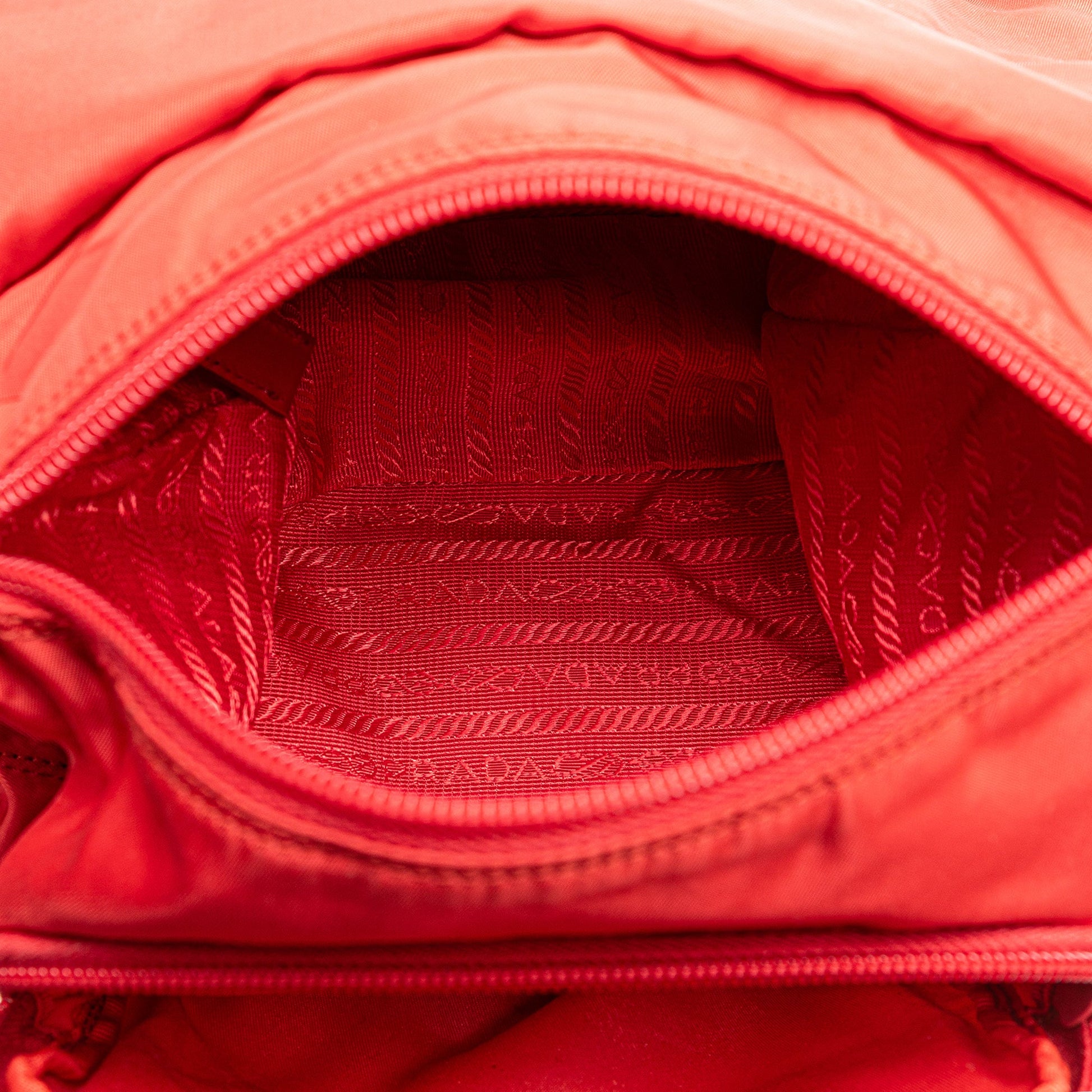 Prada Tessuto Zip Buckle Messenger Bag