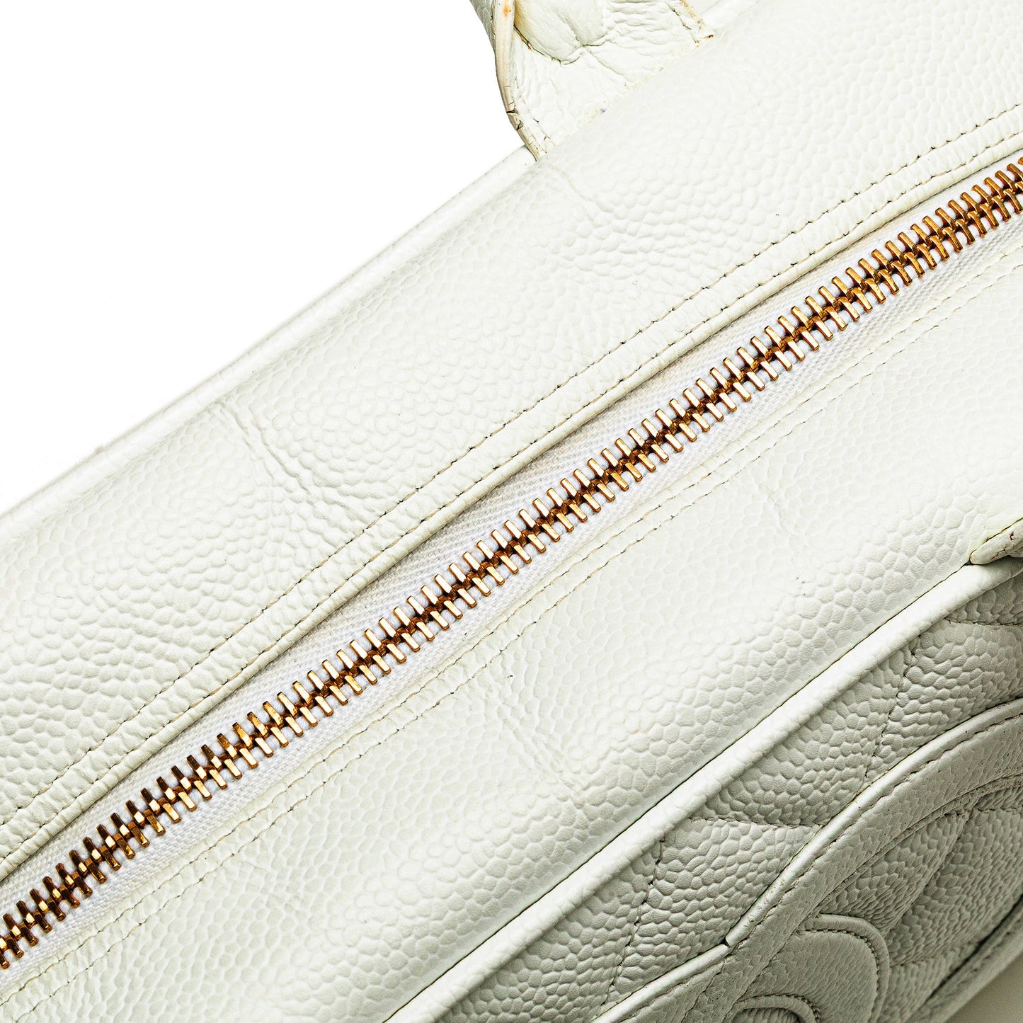 Chanel CC Quilted Caviar Bowling Bag