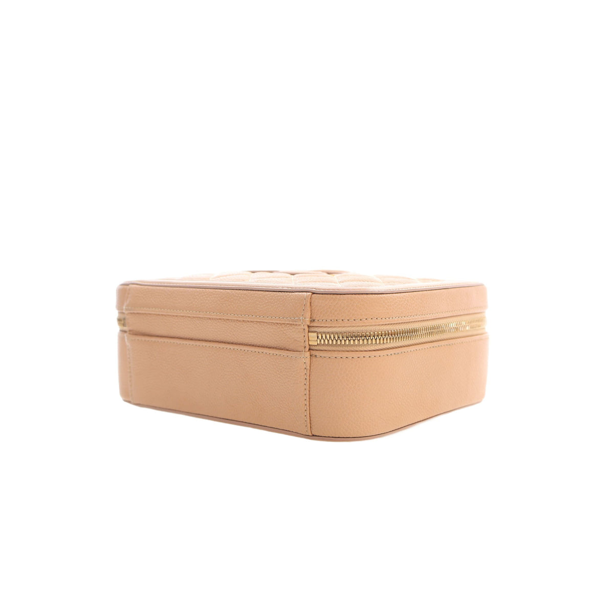 Chanel Medium Caviar CC Filigree Vanity Case — Beige
