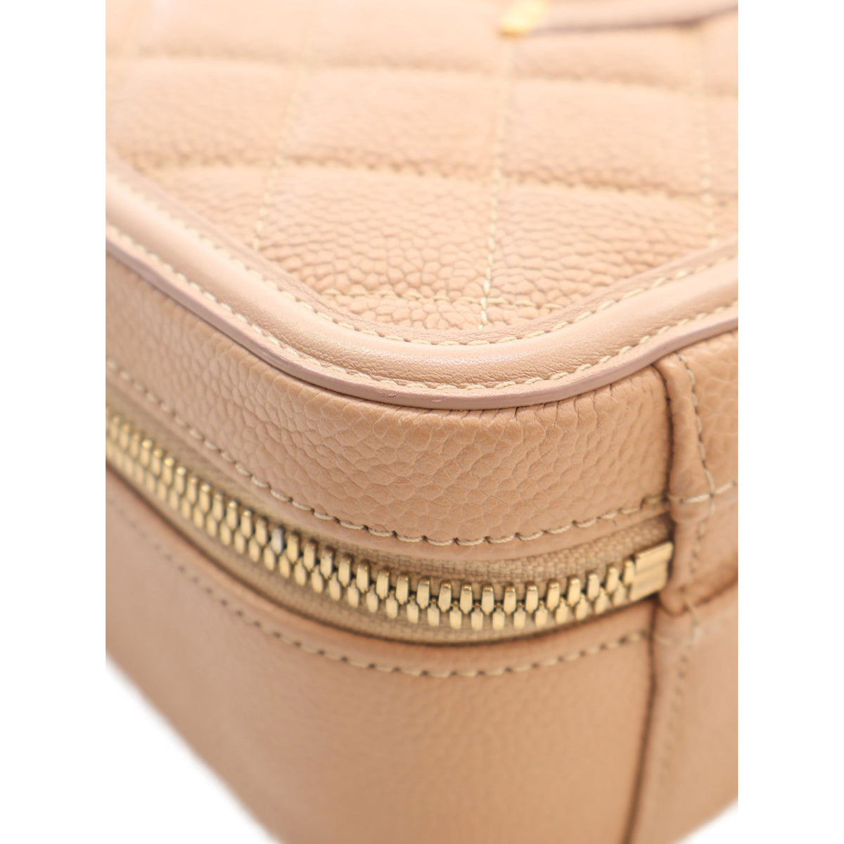 Chanel Medium Caviar CC Filigree Vanity Case — Beige