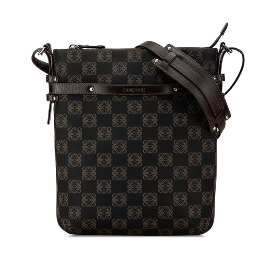 LOEWE Anagram Canvas Crossbody — Black