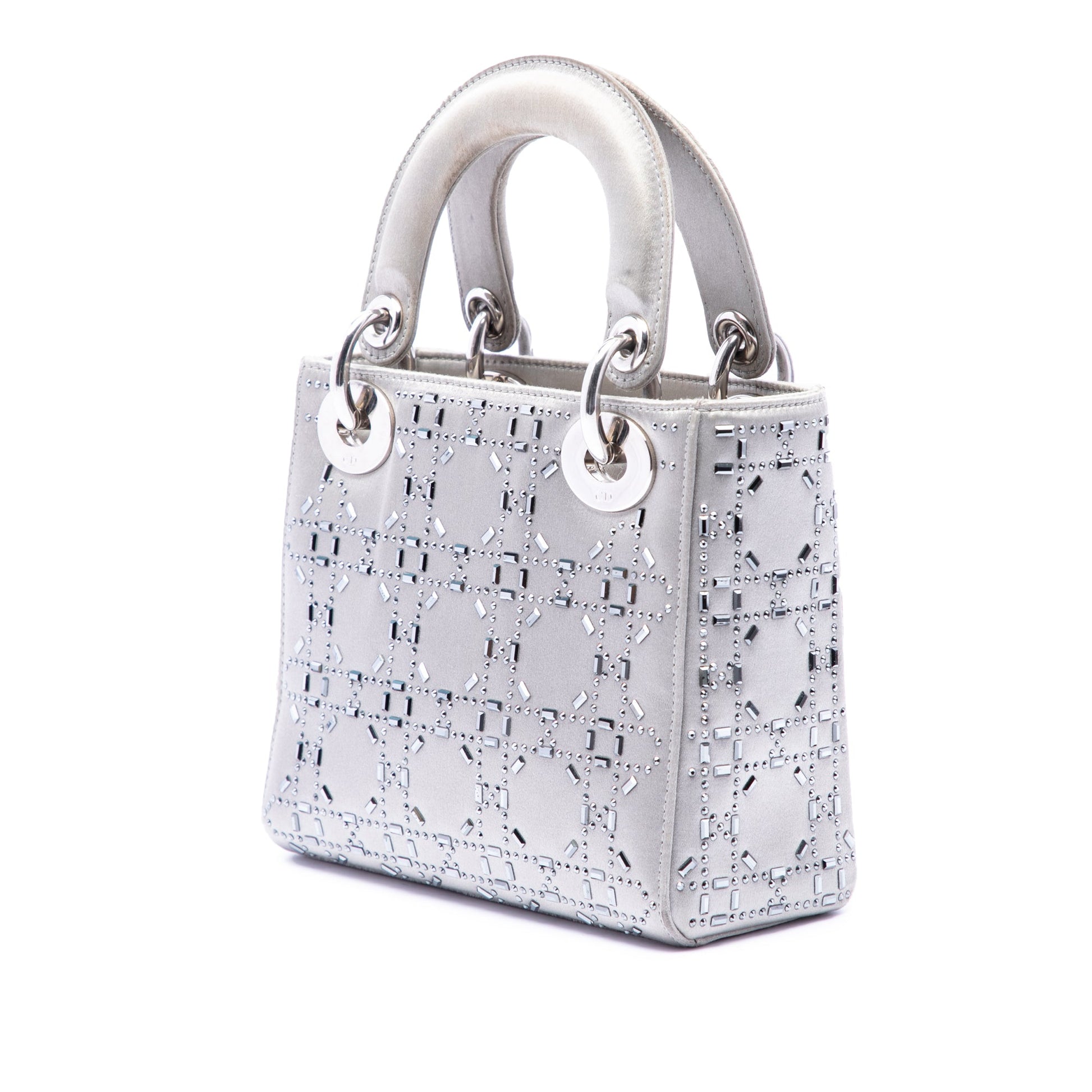 Dior Mini Satin Cannage Crystal Embellished Lady Dior
