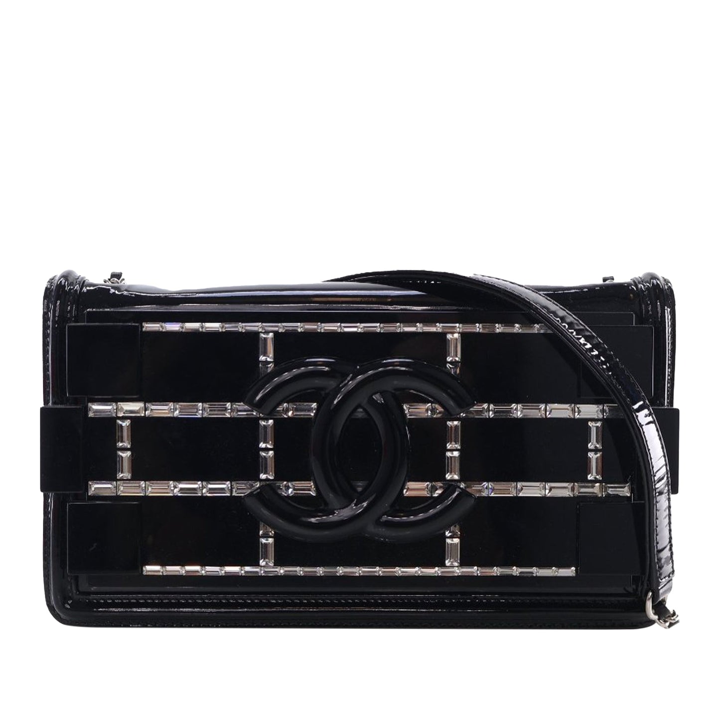 Chanel Patent and Acrylic Crystal Embellished Boy Brick Horizontal Flap