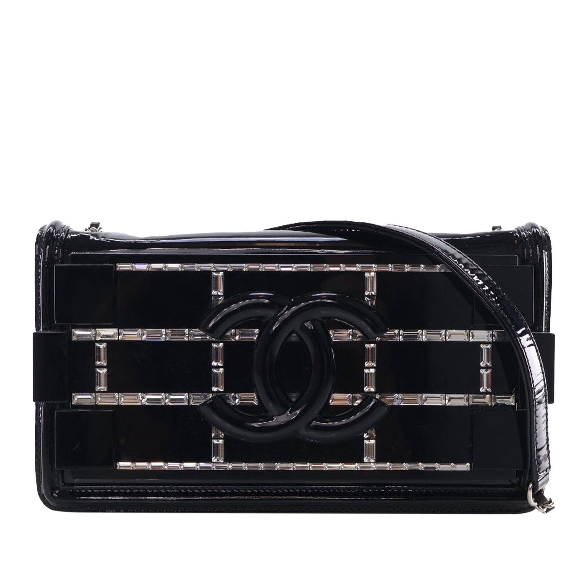 Chanel Patent and Acrylic Crystal Embellished Boy Brick Horizontal Flap