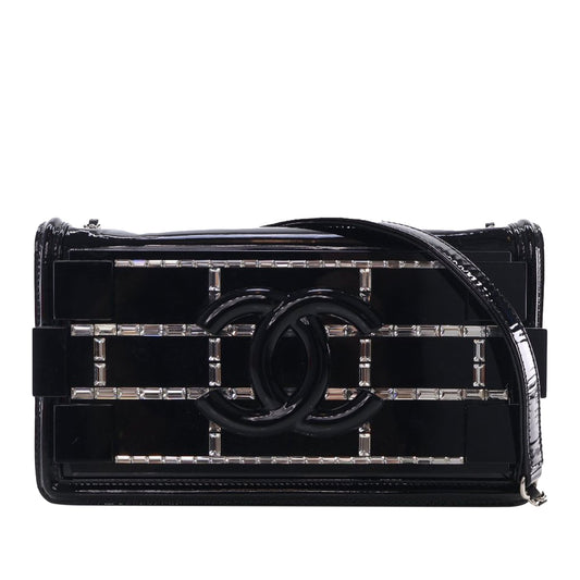 Chanel Patent and Acrylic Crystal Embellished Boy Brick Horizontal Flap