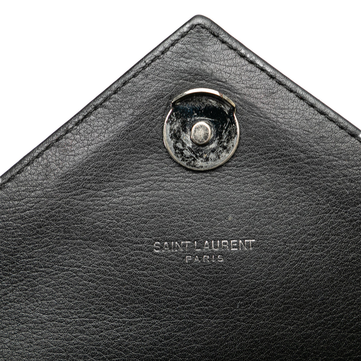 Saint Laurent Medium Monogram Heart Patchwork Chain Wallet