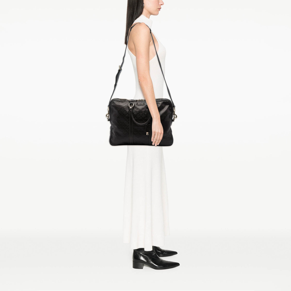 Gucci Guccissima Business Bag — Brown