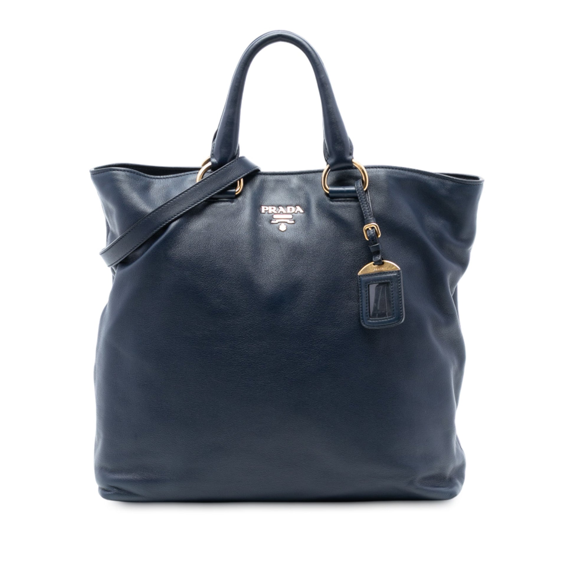 Prada Soft Calf Open Convertible Tote