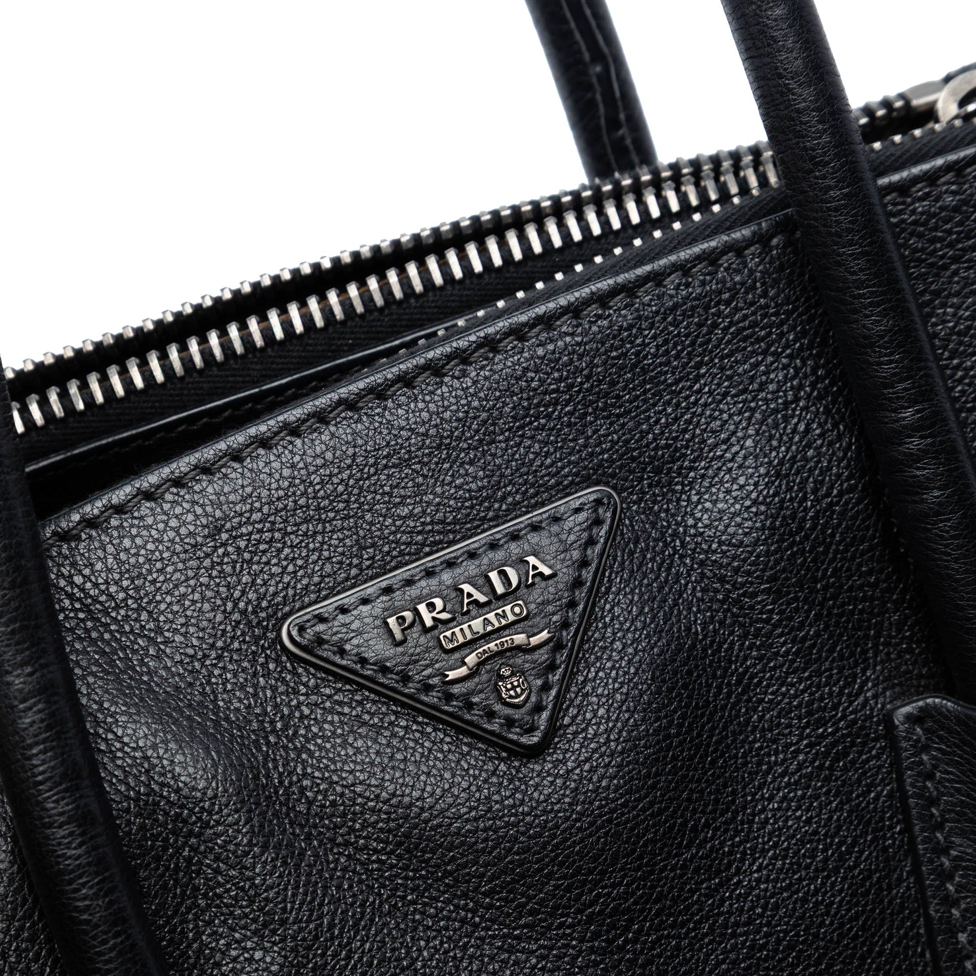 Glace Calf Twin Pocket Double Handle Satchel