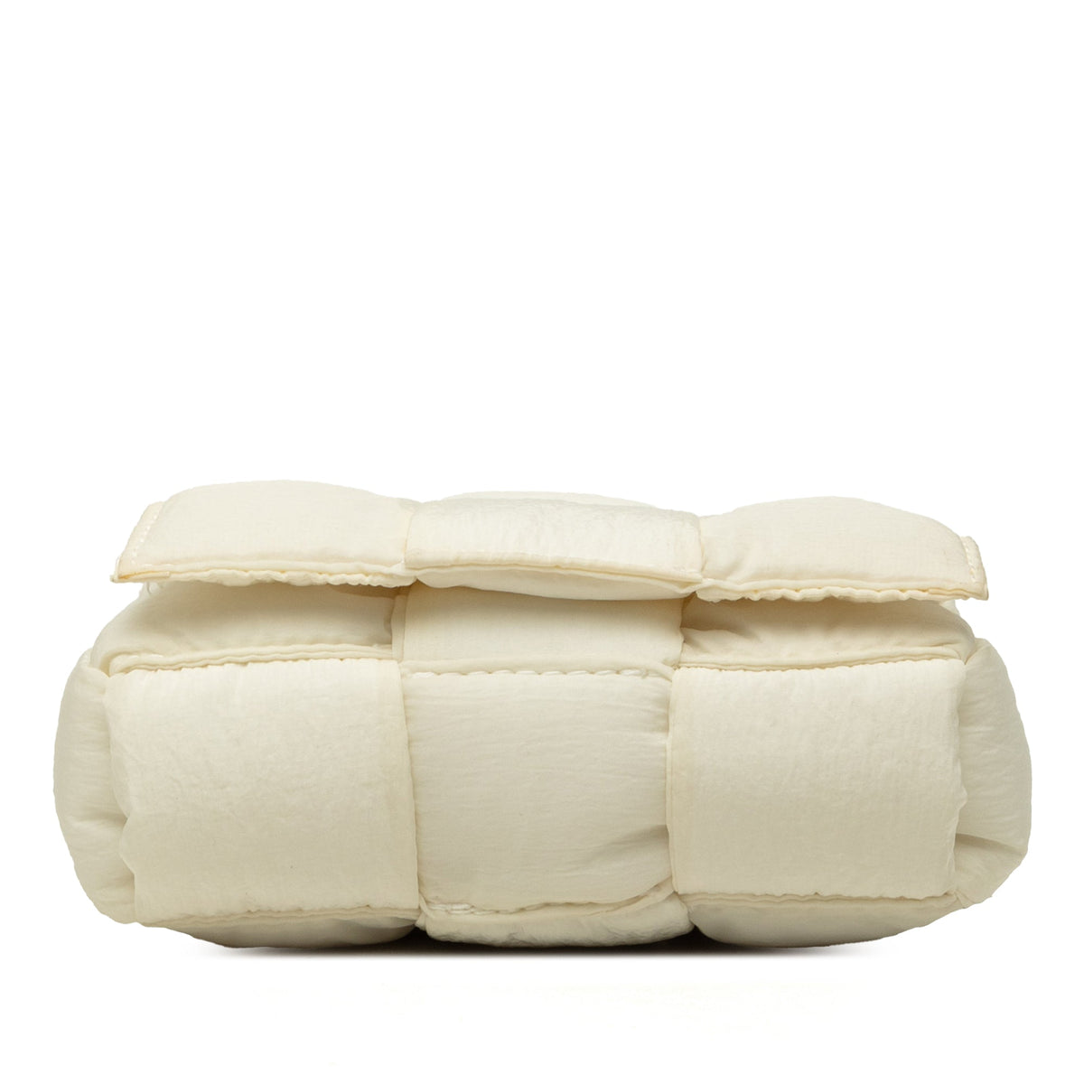 Bottega Veneta Candy Nylon Intrecciato Padded Tech Cassette Crossbody — White