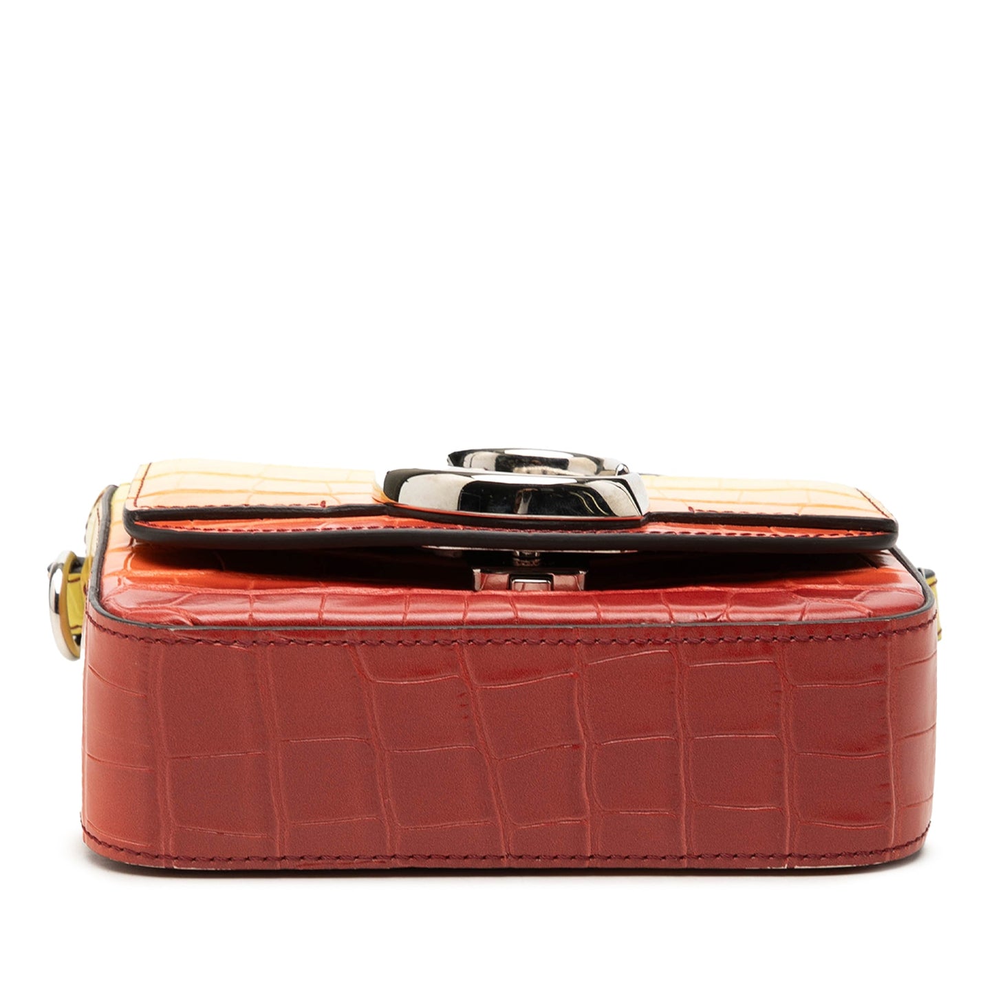 Chloé Mini Croc Embossed Ombre Calfskin C Satchel