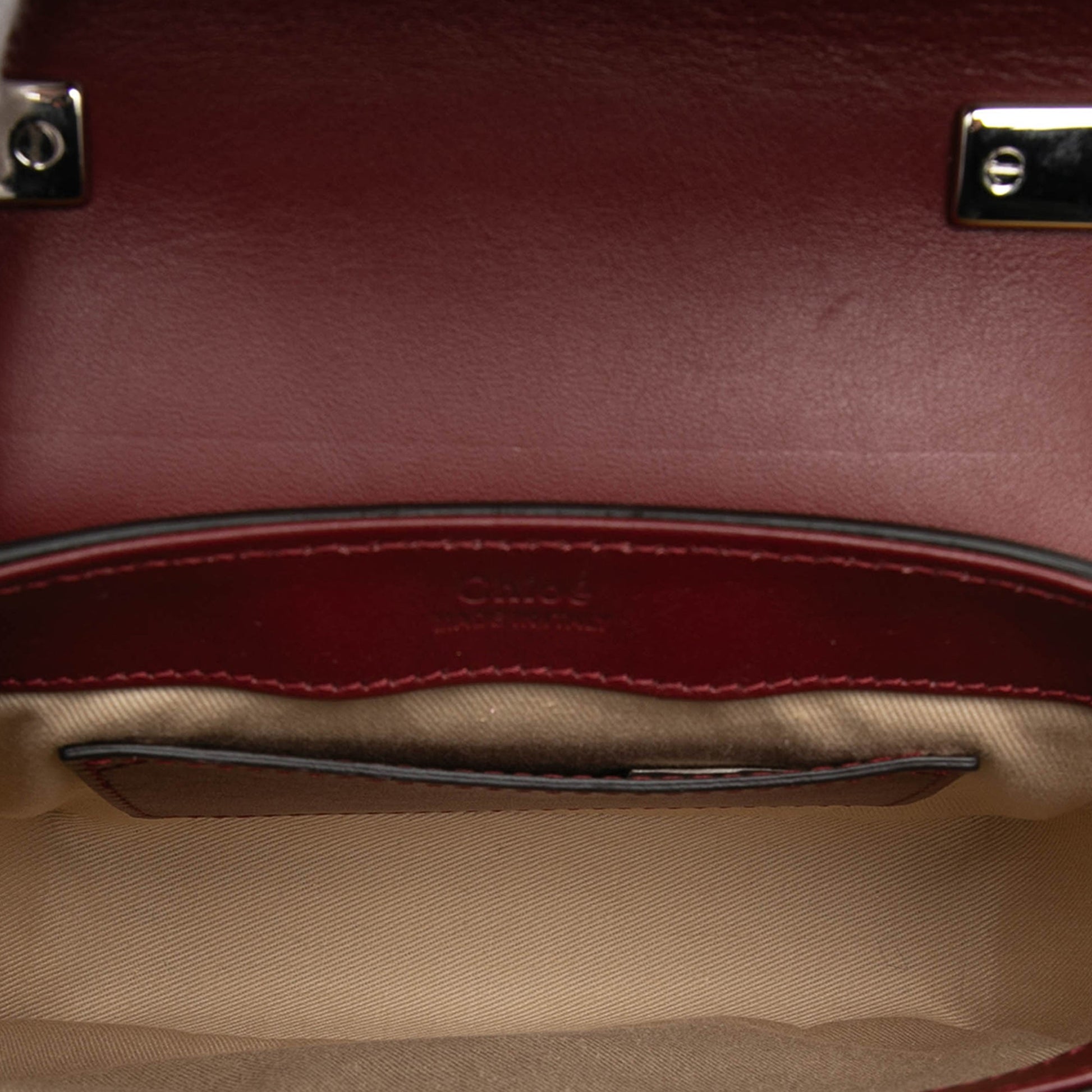 Chloé Mini Croc Embossed Ombre Calfskin C Satchel
