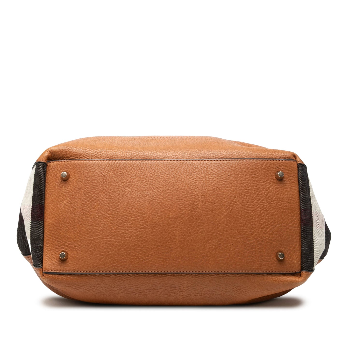 Burberry Medium Leather and House Check Canvas Maidstone Satchel