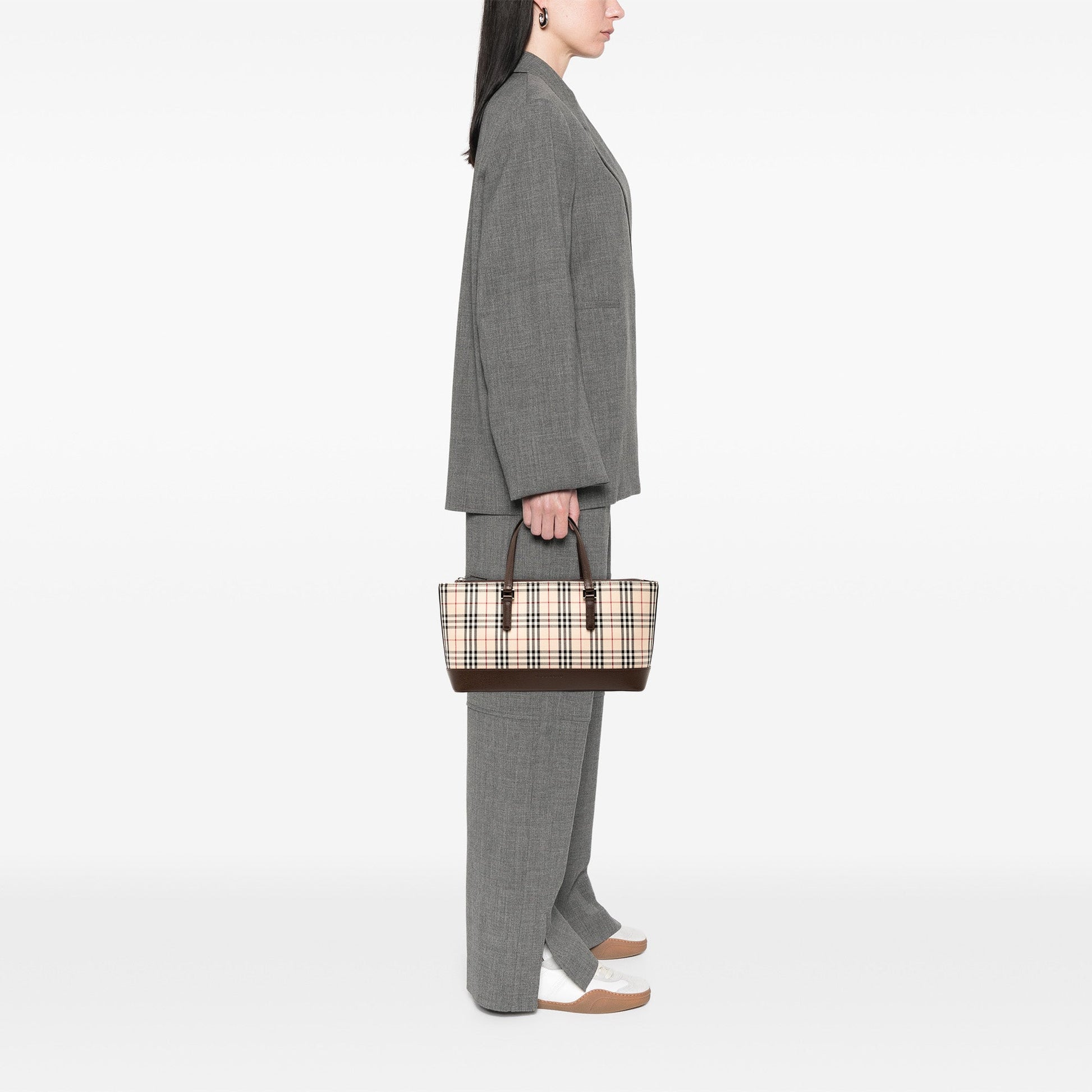 House Check Canvas Tote