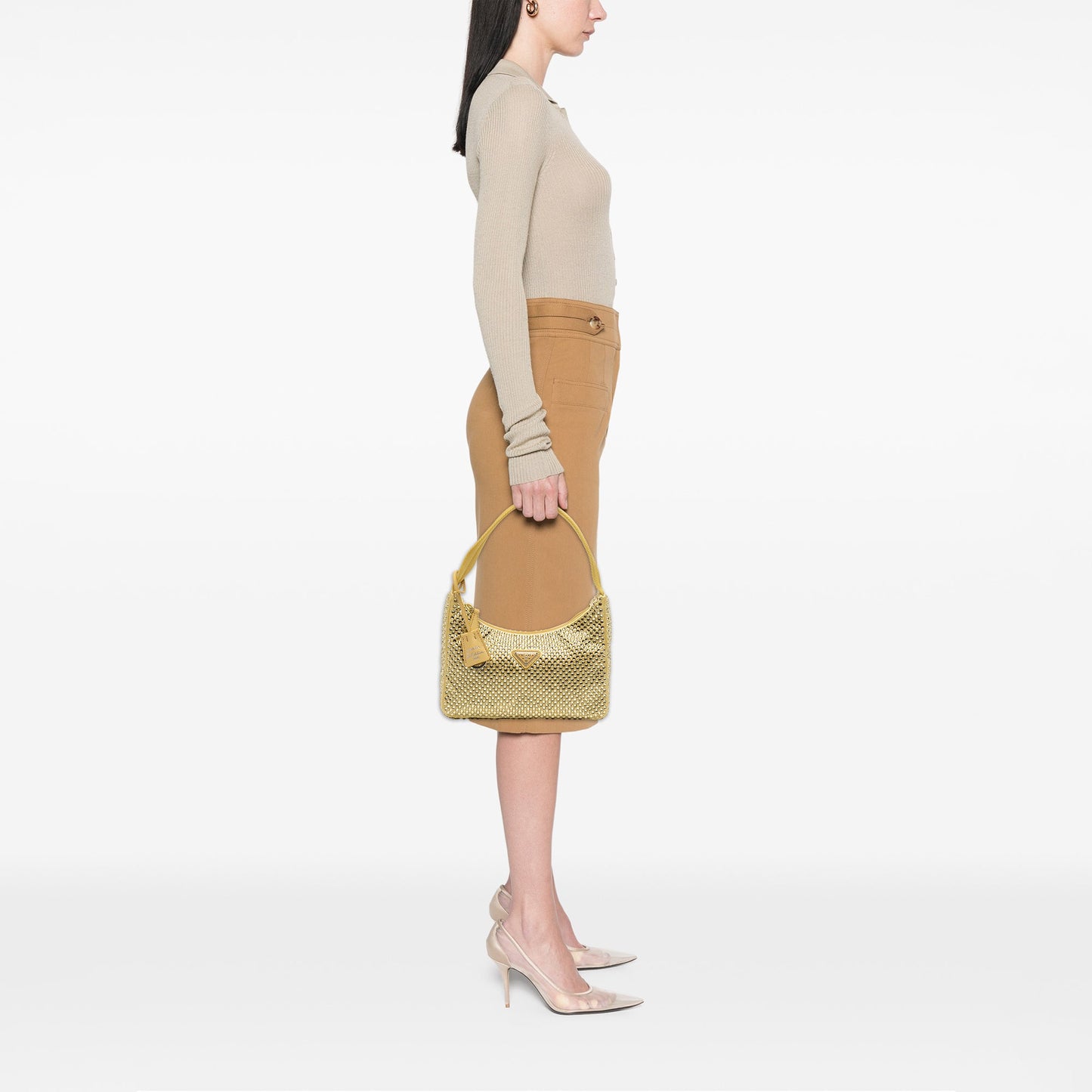 Prada Mini Satin Crystal Re Edition 2000 Shoulder Bag