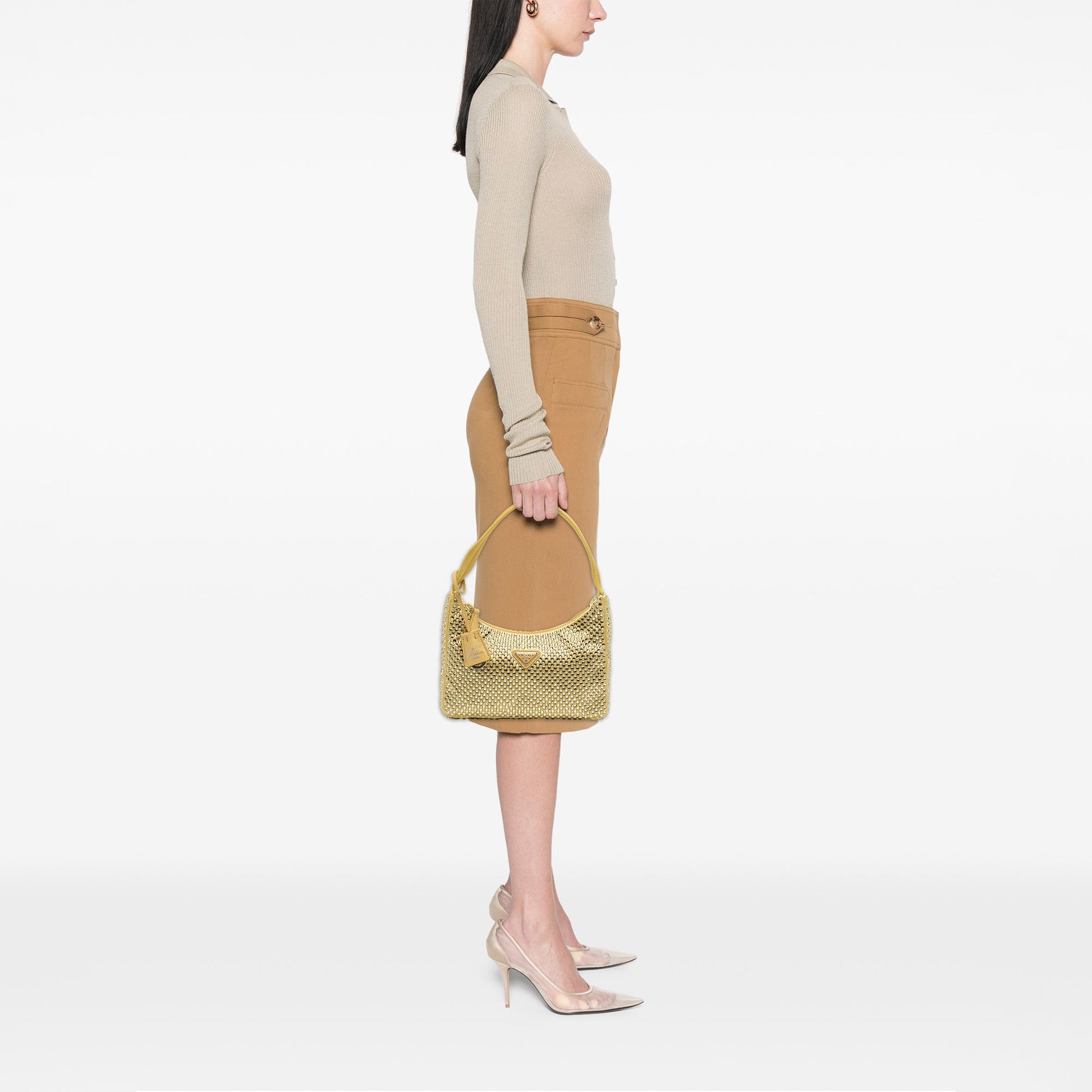 Prada Mini Satin Crystal Re Edition 2000 Shoulder Bag