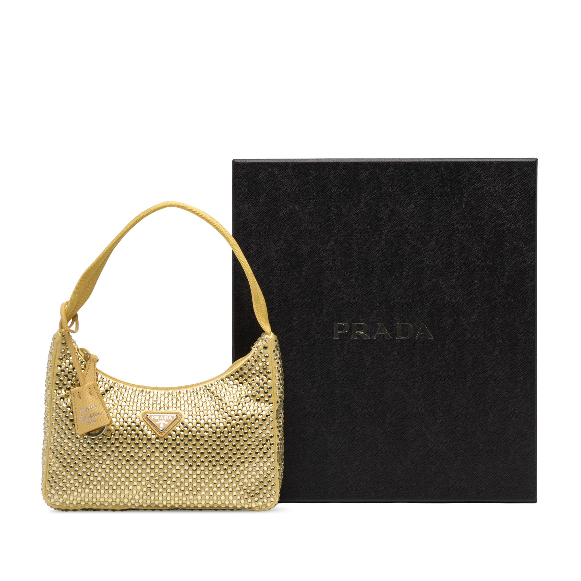 Prada Mini Satin Crystal Re Edition 2000 Shoulder Bag