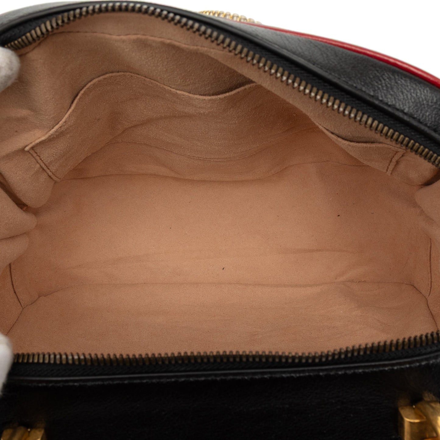 Gucci Small GG Marmont Matelasse Diagonal Leather Torchon Bamboo Satchel