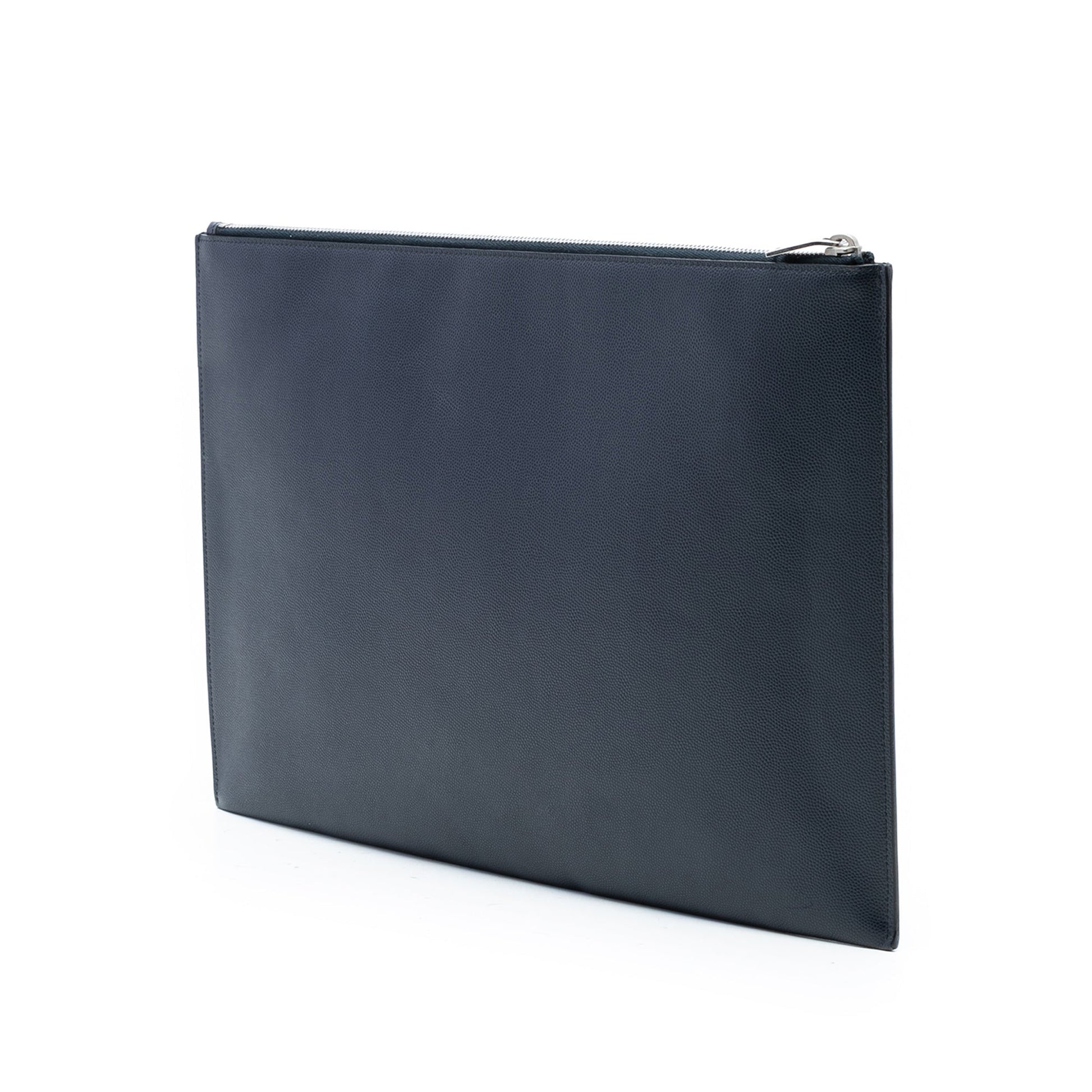 Saint Laurent Grain De Poudre Zip Document Holder