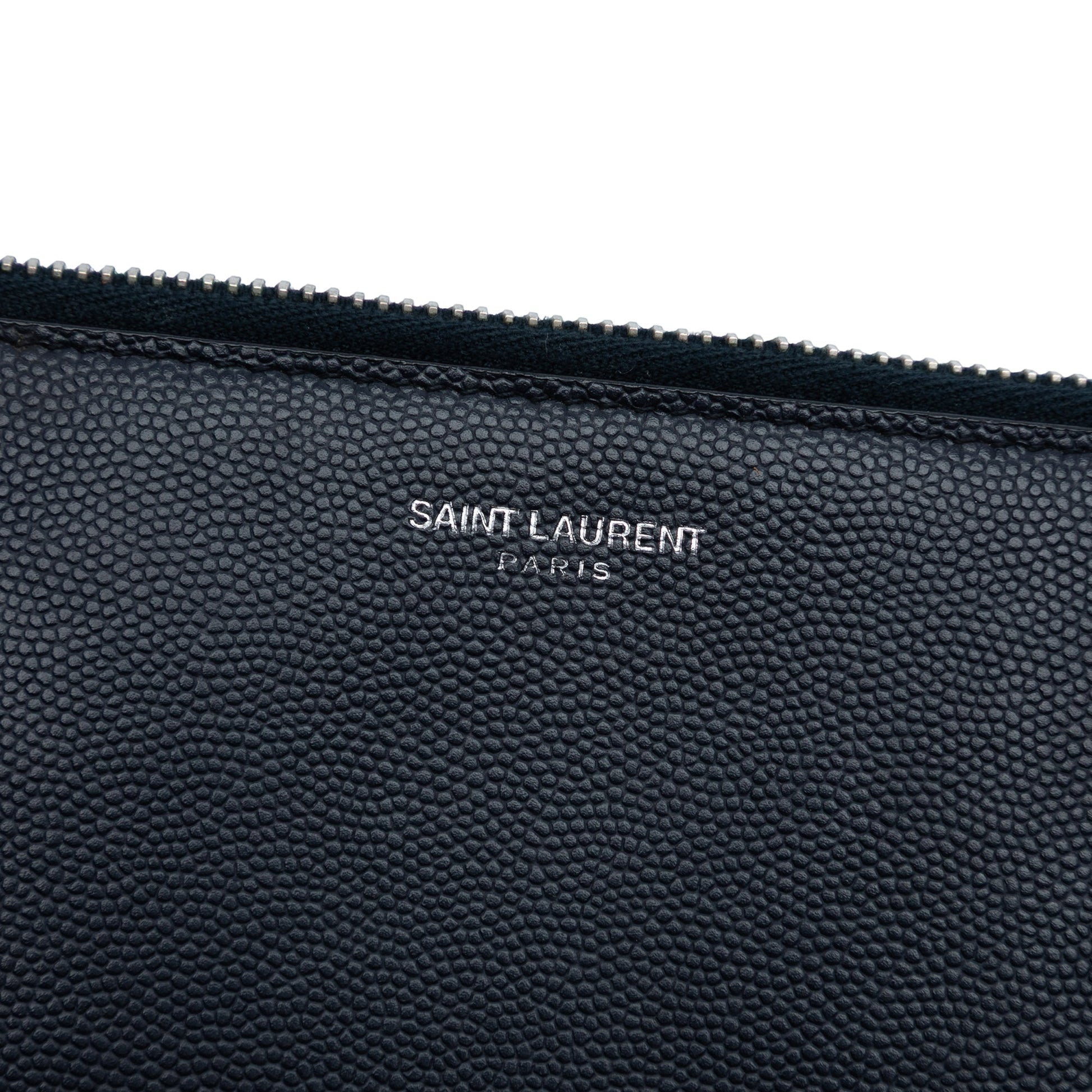Saint Laurent Grain De Poudre Zip Document Holder