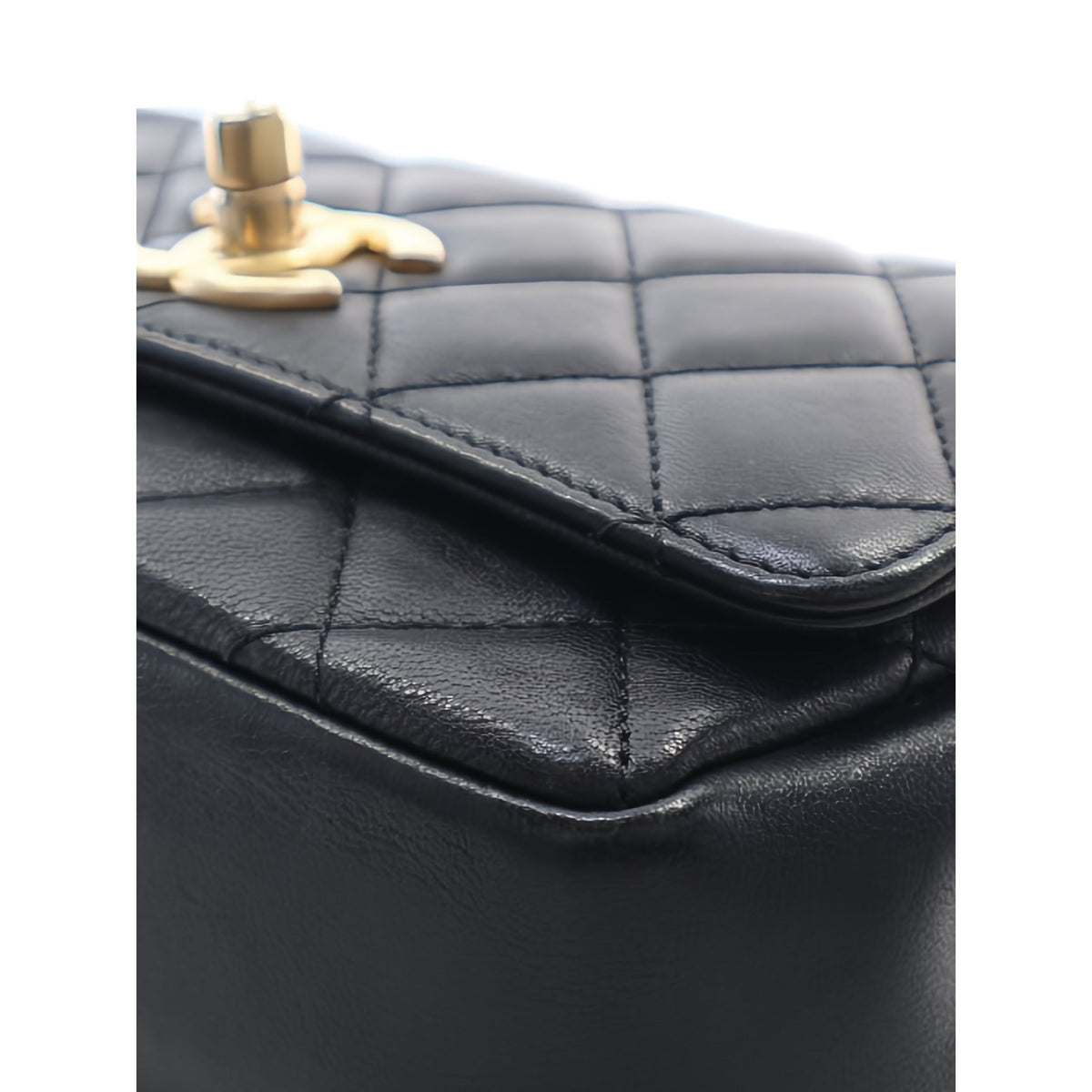 Chanel Small Quilted Lambskin Private Affair Camellia Flap — Black