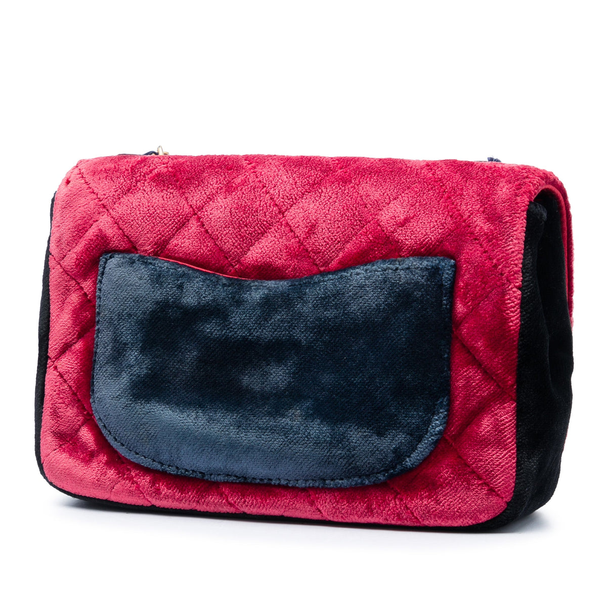 Chanel Paris Cosmopolite Small Tricolor Quilted Velvet Private Affair Camellia Flap