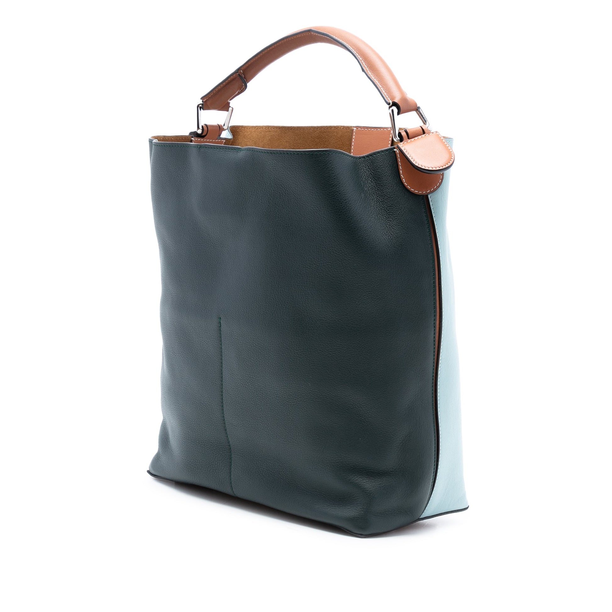LOEWE Paulas Ibiza Mermaid Print Leather Bucket Bag